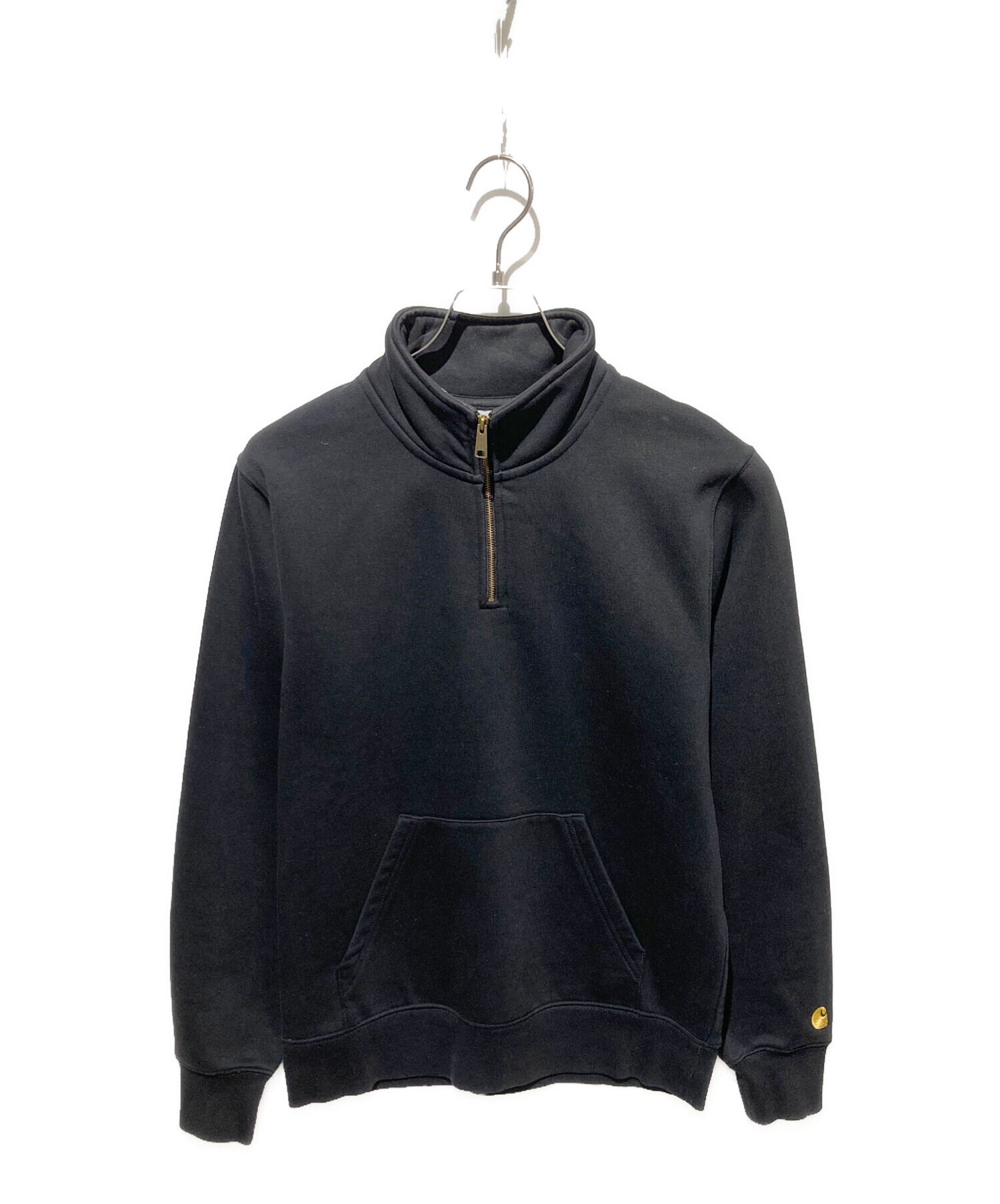 Carharttハーフジップパーカー古着フェードブラック短丈unisex当時物黒 中古・古着通販】CarHartt (カーハート) ハーフジップパーカー