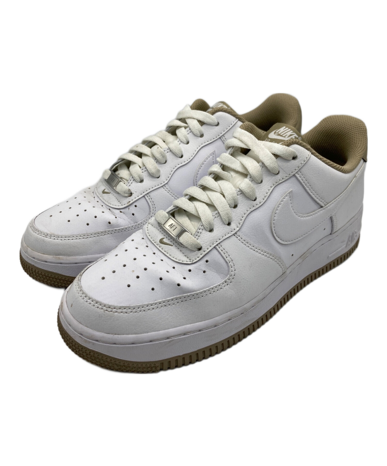 中古・古着通販】NIKE (ナイキ) AIR FORCE1 ホワイト×ベージュ
