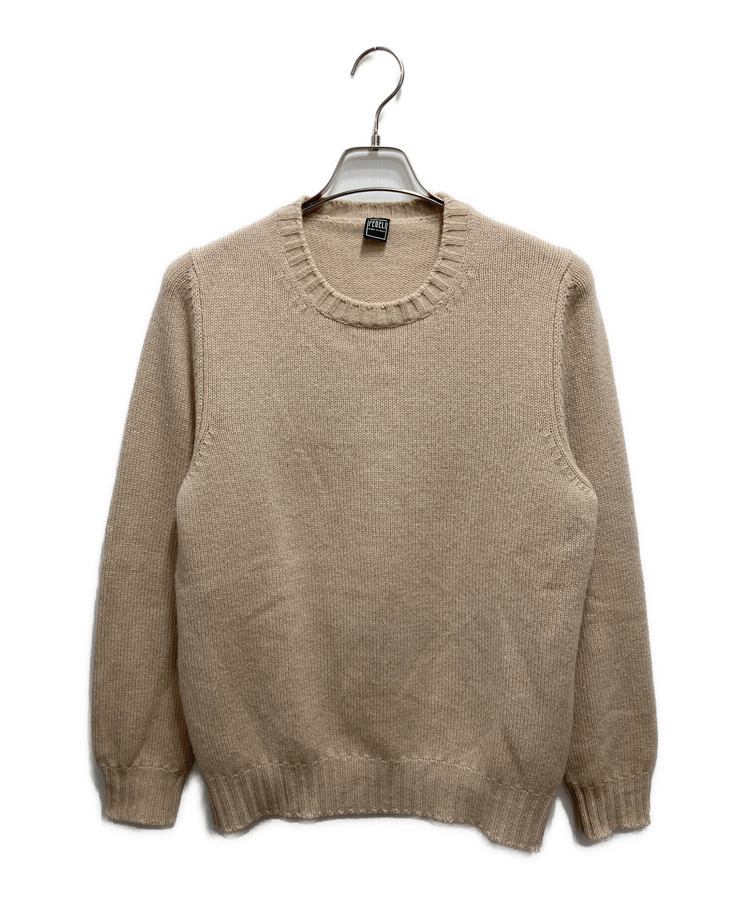 極美品 FEDELI（フェデーリ） カシミヤ長袖ニットポロシャツ XL グレー 中古・古着通販】FEDELI (フェデーリ) カシミヤニット ベージュ サイズ