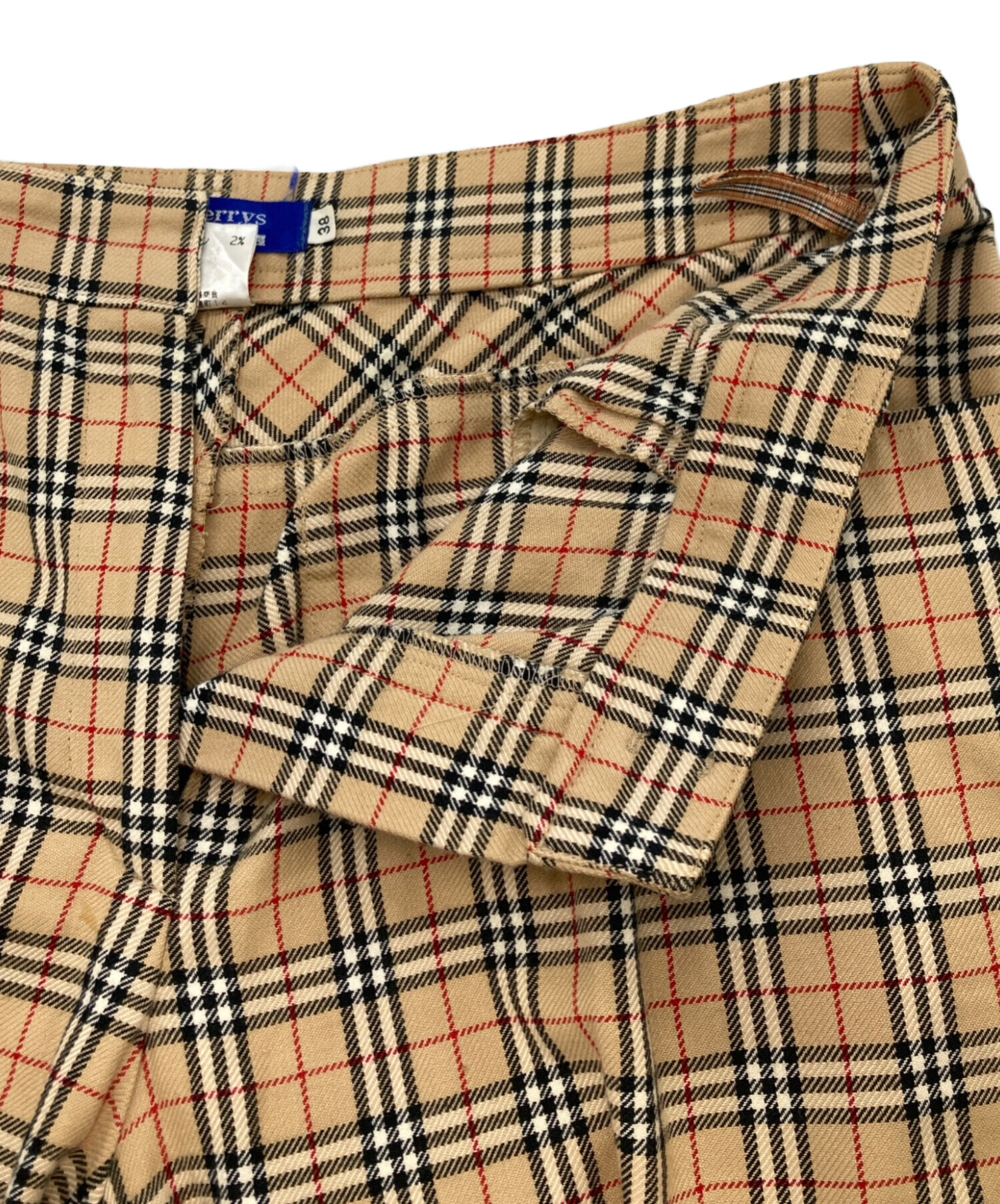 【希少】バーバリーブルーレーベル　ノバチェック　デニム　ポンチョ　金ボタン 希少】バーバリーブルーレーベル ノバチェック デニム ポンチョ