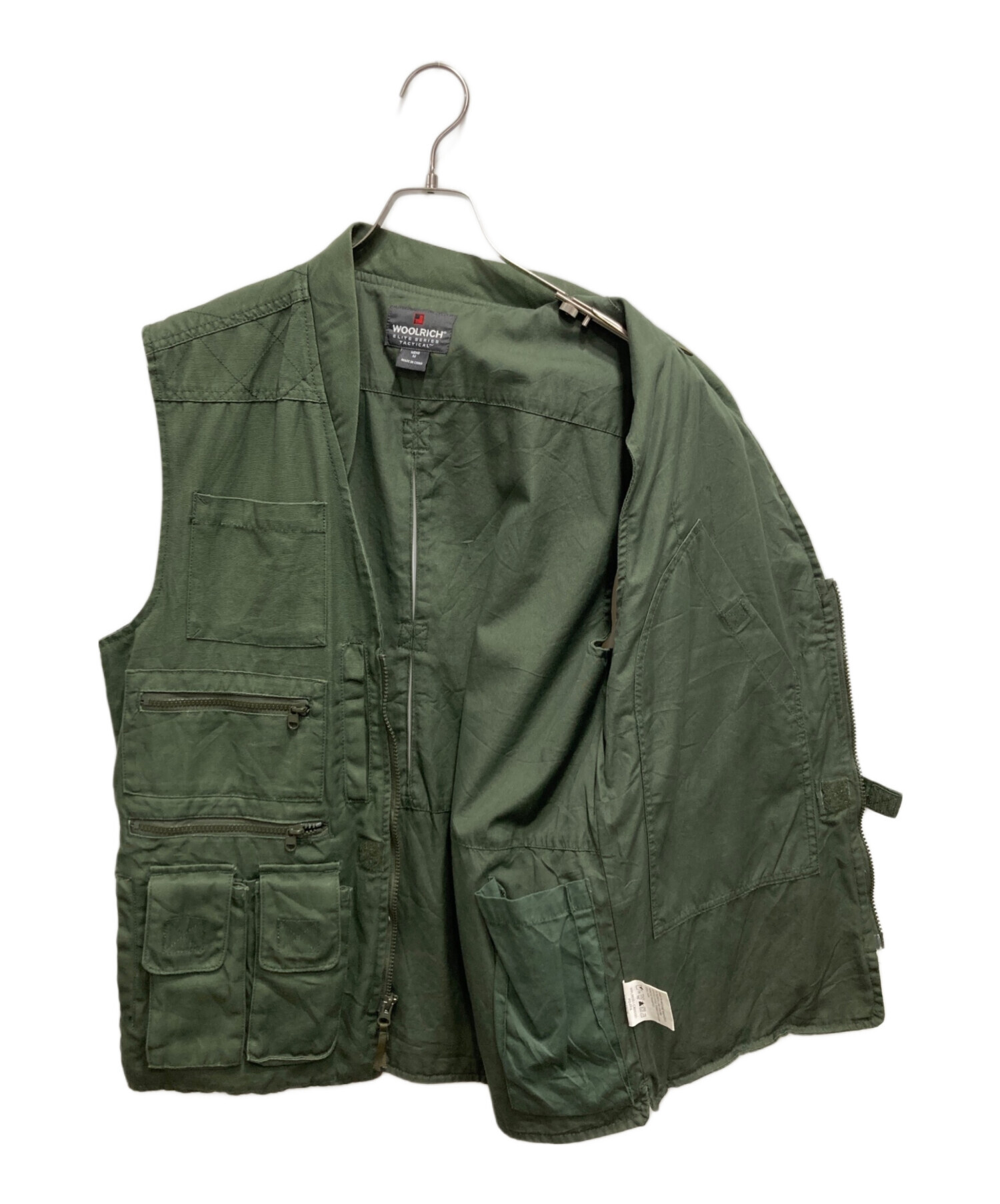 中古・古着通販】WOOLRICH (ウールリッチ) ミリタリーベスト グリーン 