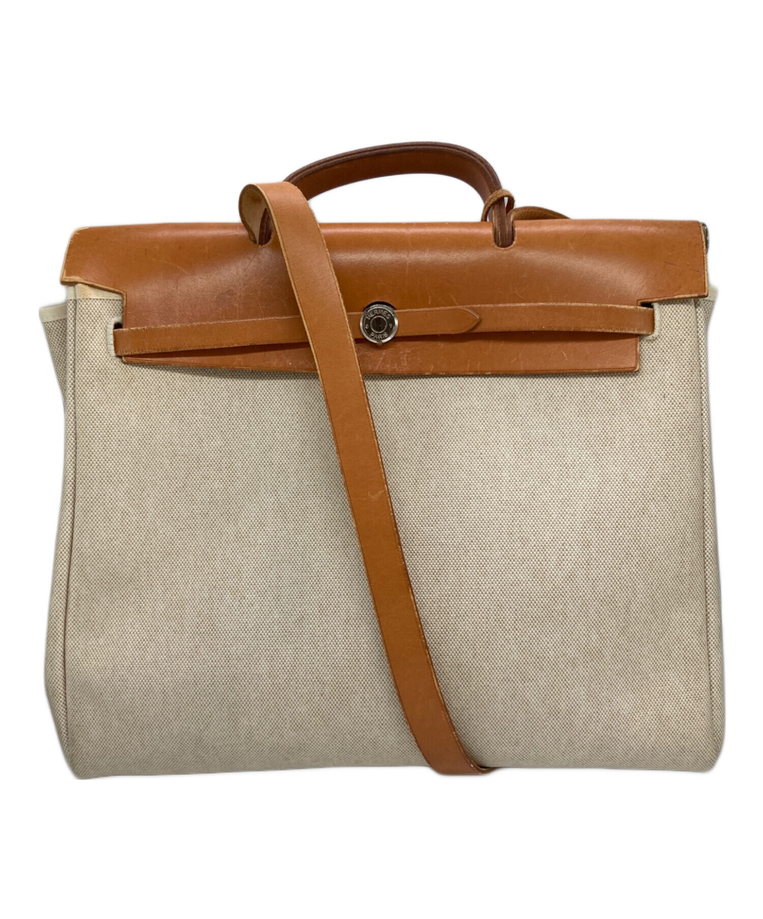 HERMES エールバッグ　ベージュ 中古・古着通販】HERMES (エルメス) エールバッグMM ベージュ