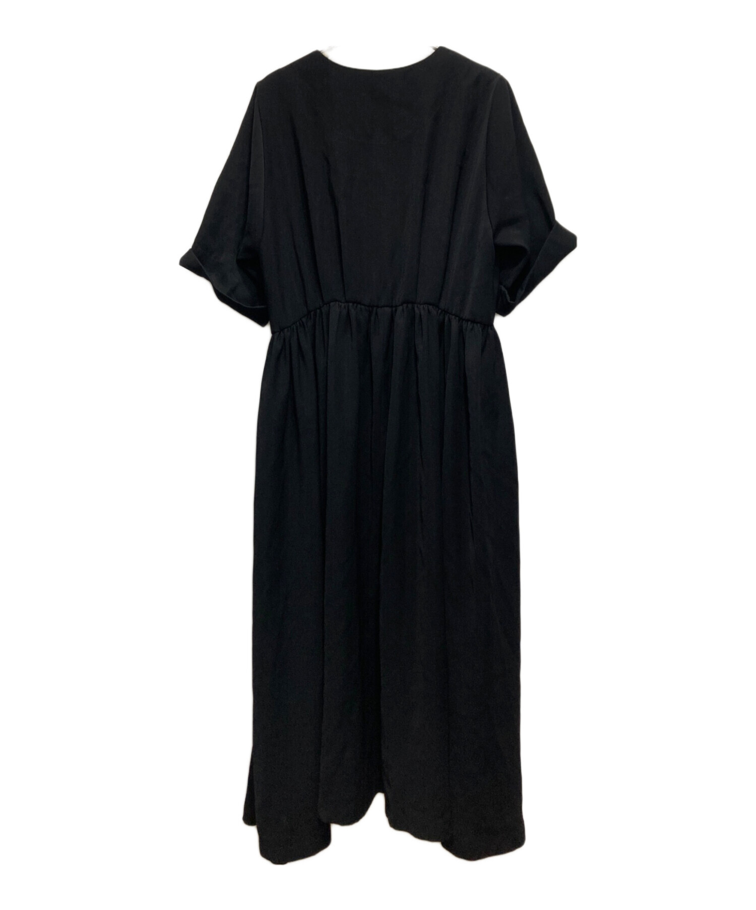 中古・古着通販】foufou (フーフー) Vネック ギャザーワンピース  