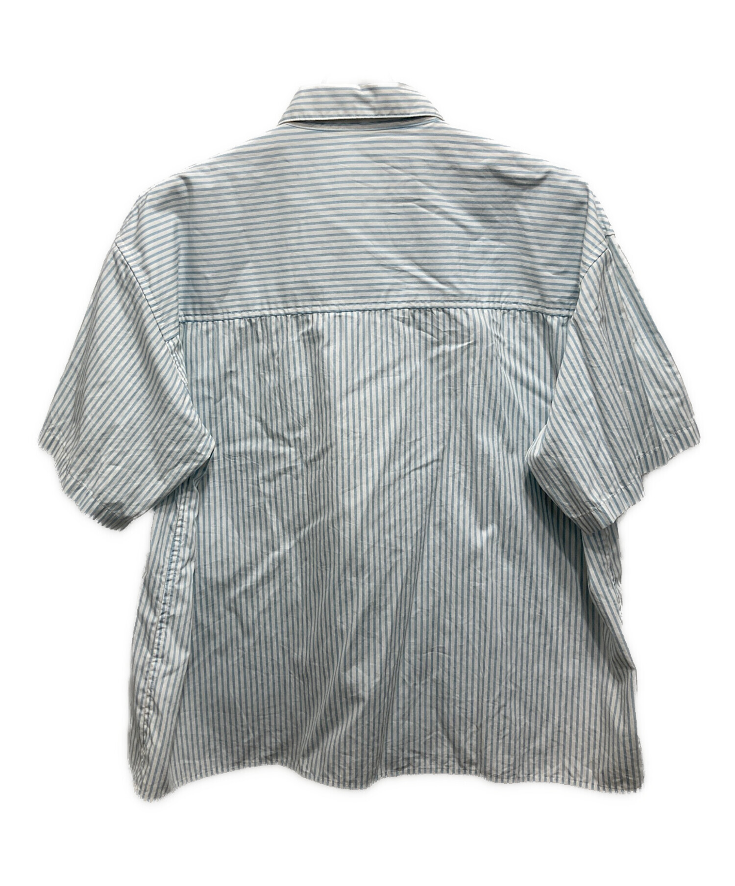 中古・古着通販】LOLO (ロロ) 片玉ポケット 半袖ビッグシャツ ブルー