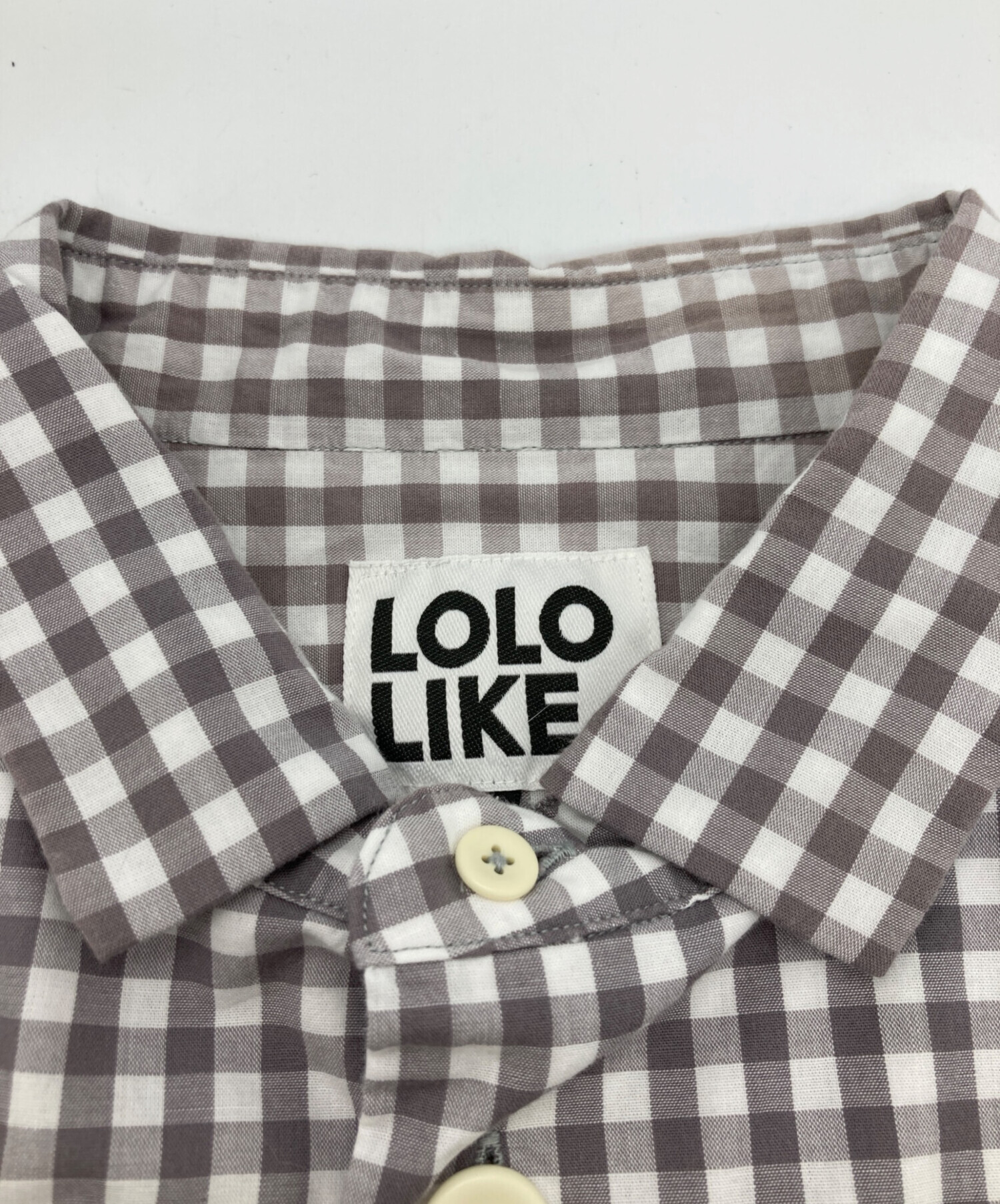 中古・古着通販】LOLO (ロロ) 片玉ポケットビックシャツ グレー