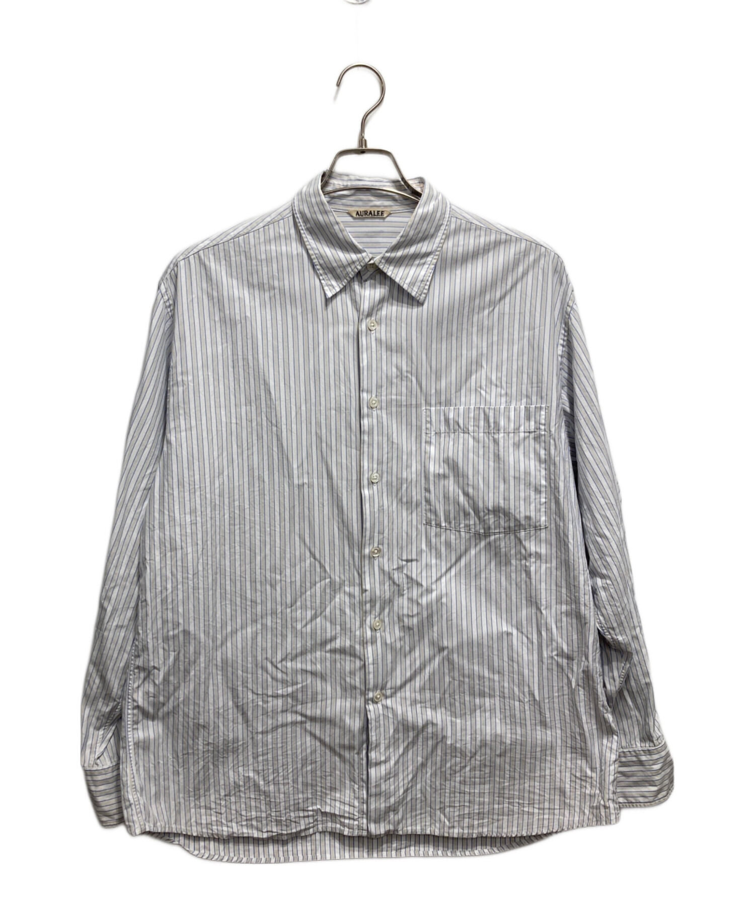 中古・古着通販】AURALEE (オーラリー) WASHED FINX TWILL STRIPE 