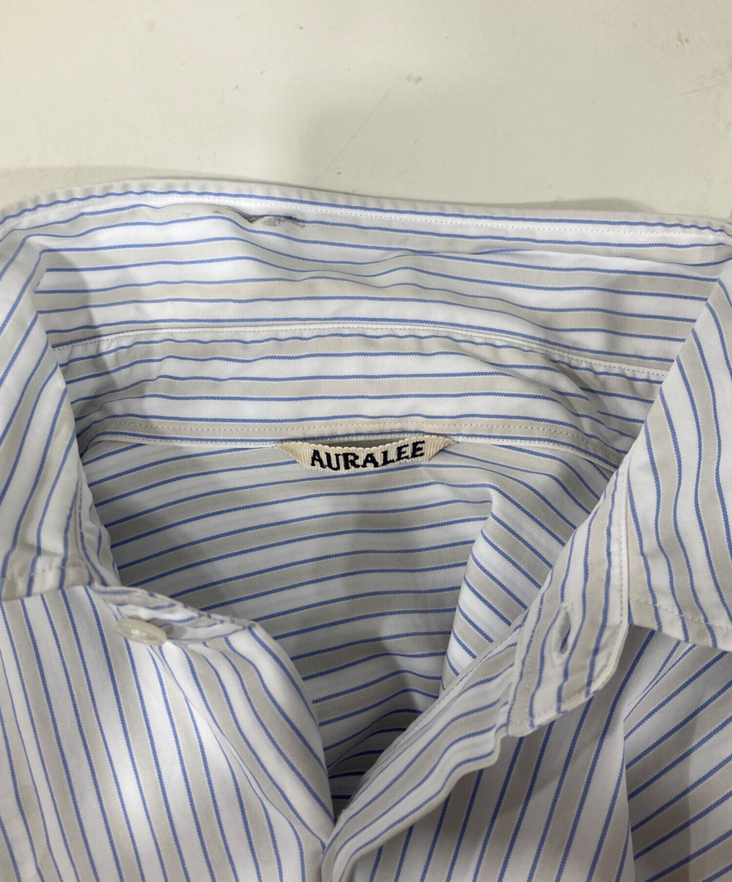 中古・古着通販】AURALEE (オーラリー) WASHED FINX TWILL STRIPE 