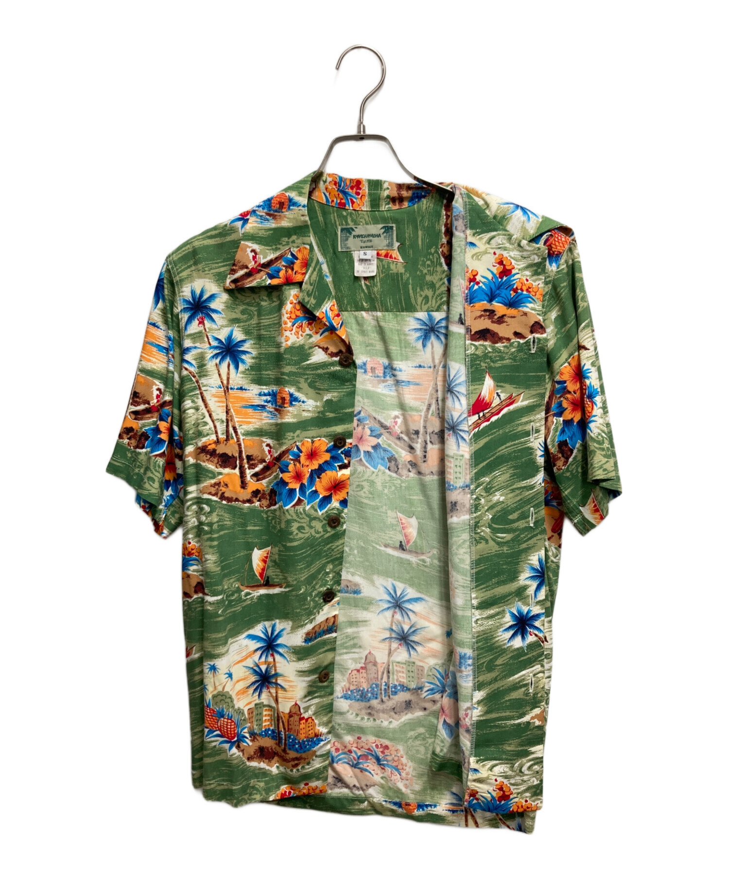 中古・古着通販】KAMEHAMEHA (カメハメハ) アロハシャツ カーキ サイズ