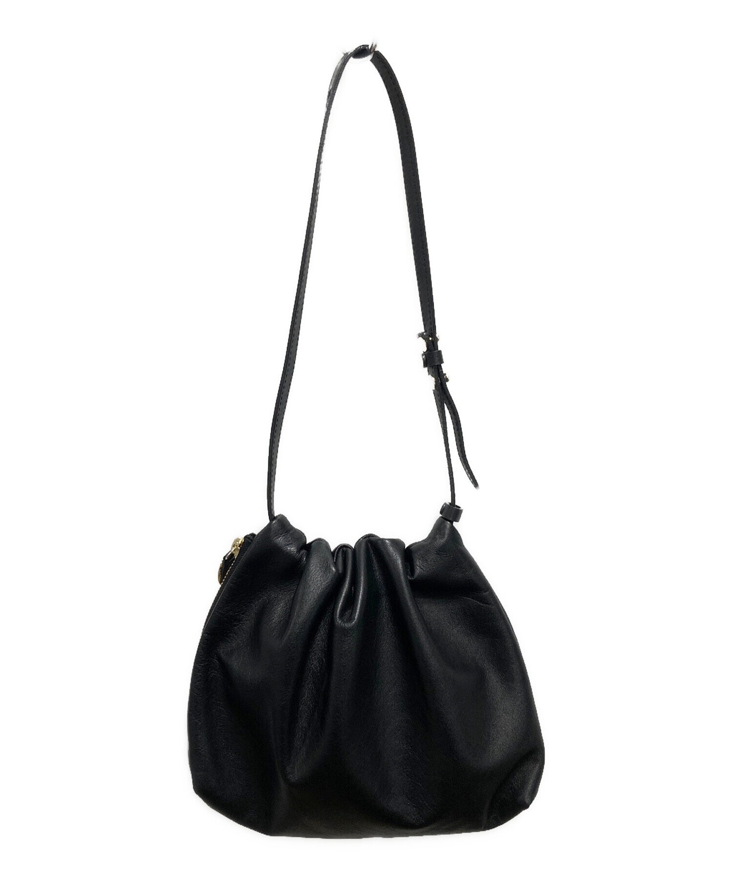 gemdil レザーワンハンドルバッグ ジェムバイラシット ブラック gemeil/gem by russetレザーワンハンドルバッグブラック