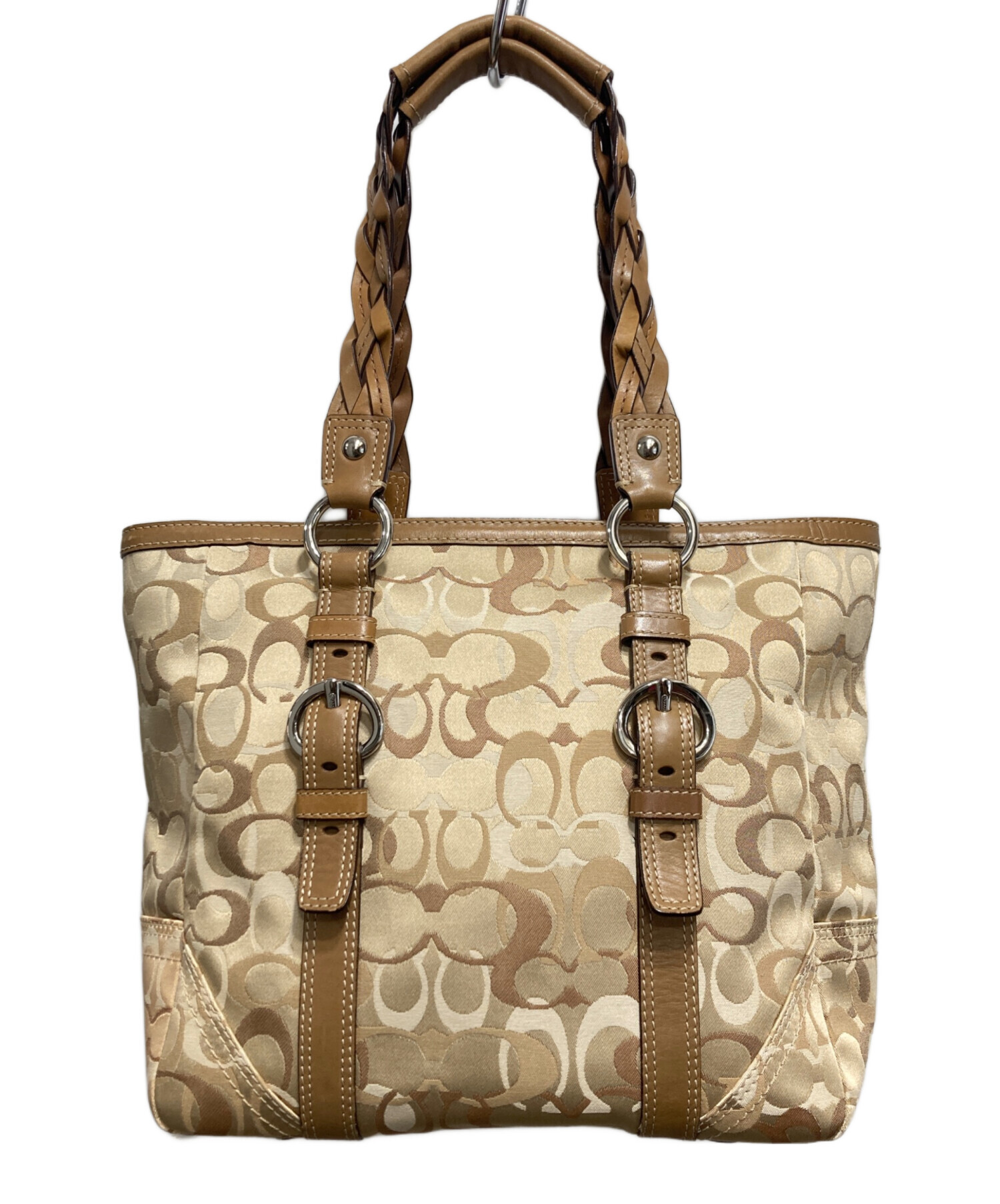 中古・古着通販】COACH (コーチ) シグネチャートートバッグ ブラウン 