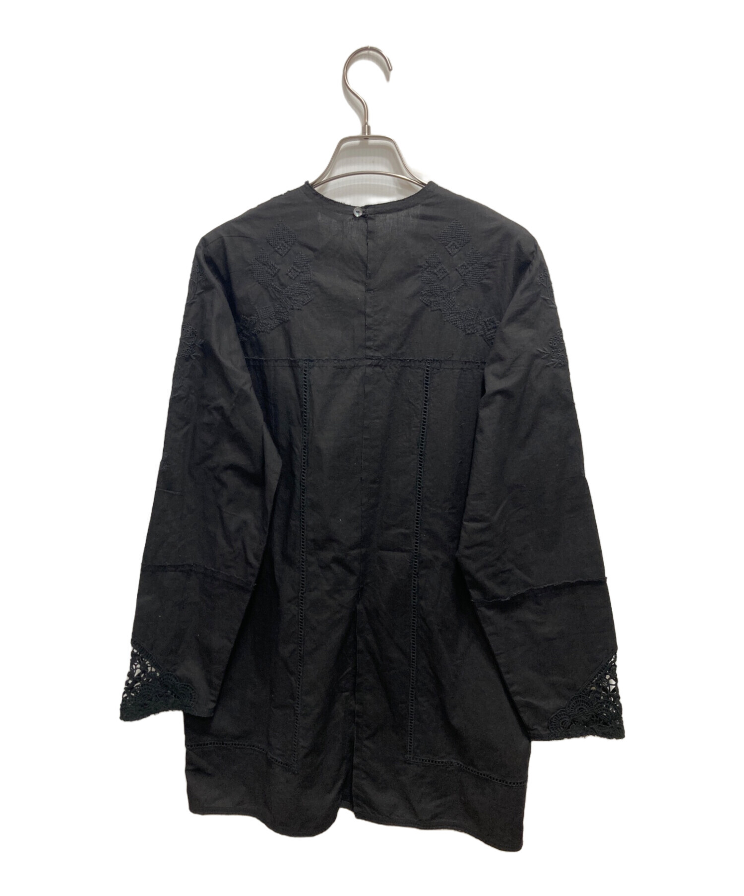 ［お値下げ］Curensology コットンバテンレースブラウス ブラック Curensology（カレンソロジー）の「Curensology(カレンソロジー