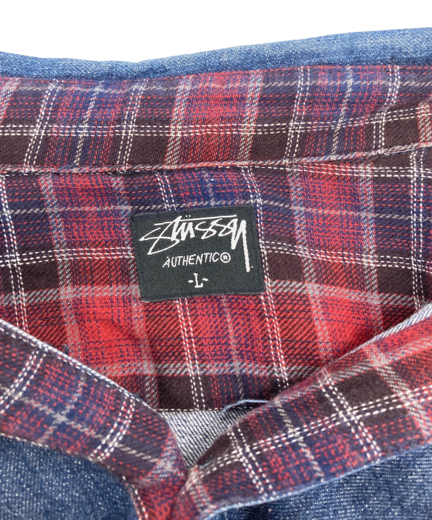 中古・古着通販】stussy (ステューシー) デニムシャツ ネイビー サイズ