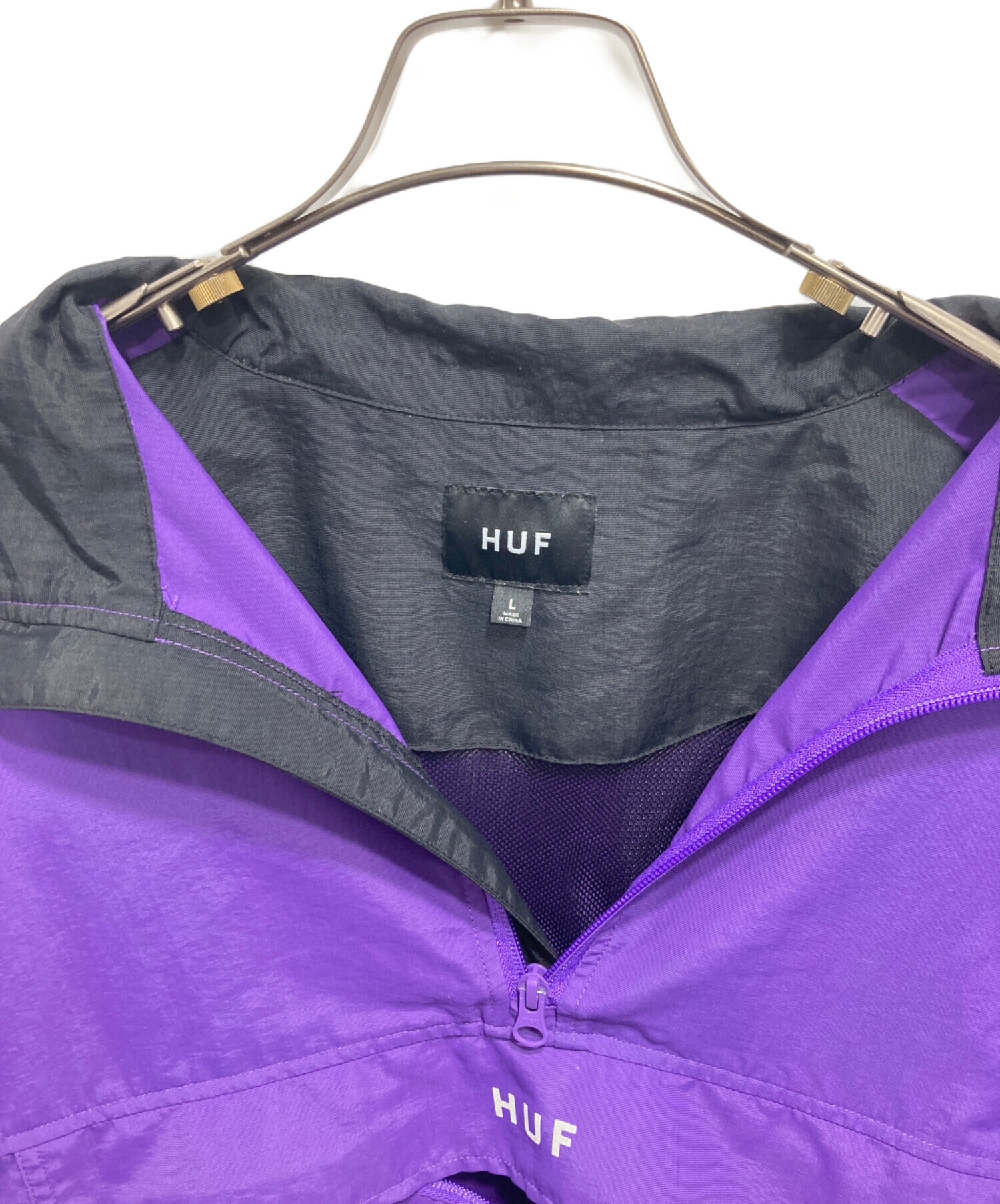 中古・古着通販】HUF (ハフ) アノラックパーカー パープル サイズ:L 