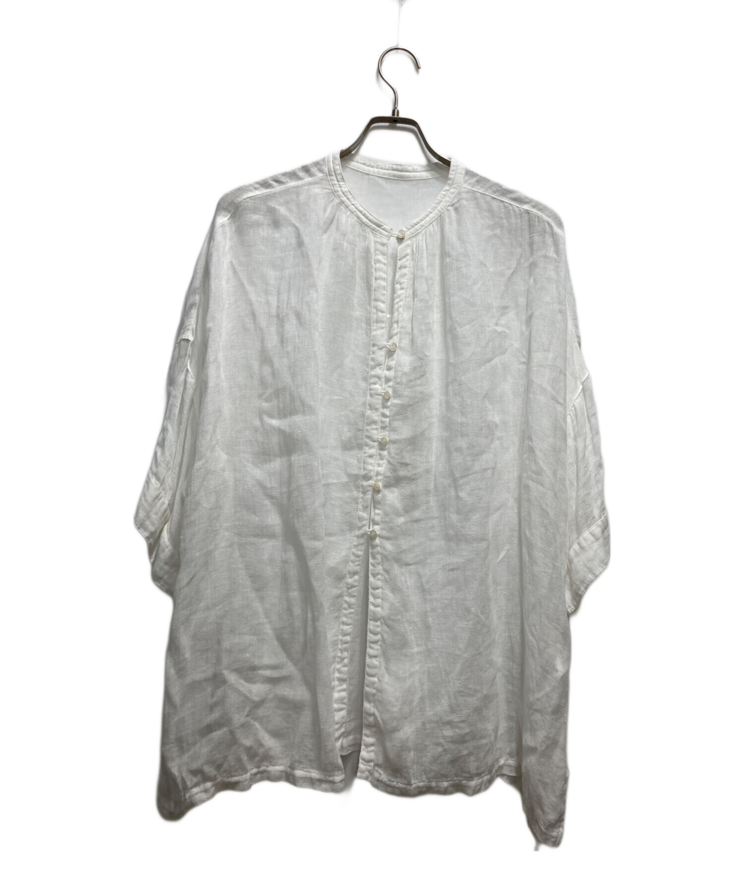 未使用 nest Robe リネンガーゼルーズスクエアシャツ 中古・古着通販】nest Robe (ネストローブ) リネンガーゼロングシャツ