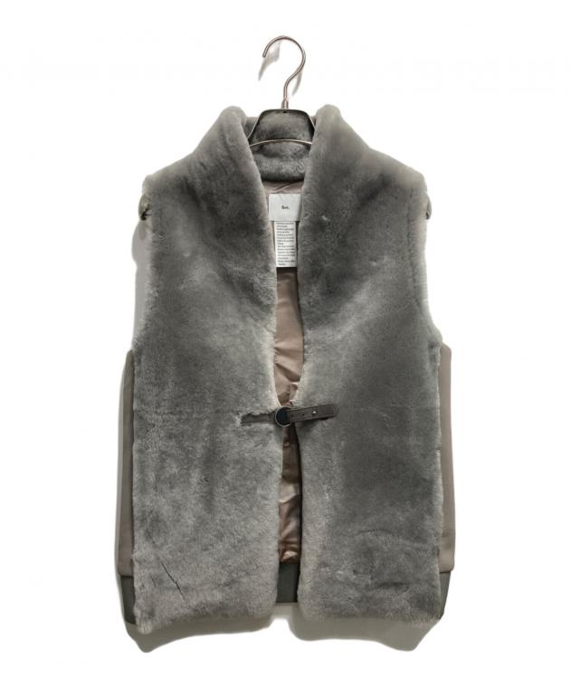 中古・古着通販】Sov. (ソブ) ムートンダンボールニットベスト グレー