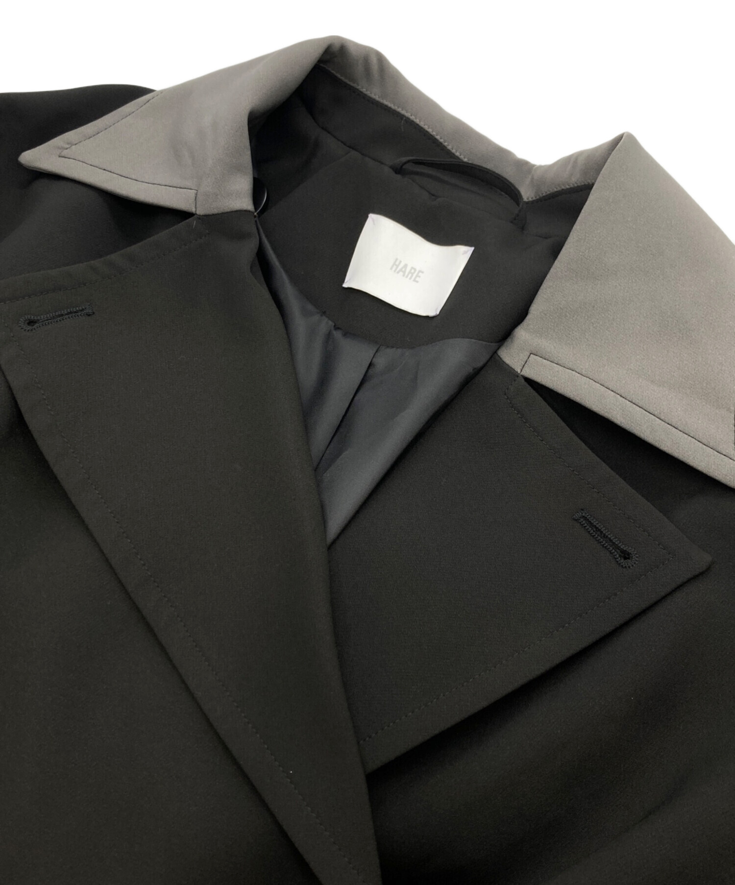 中古・古着通販】HARE (ハレ) ファーベストハイショクコート ブラック