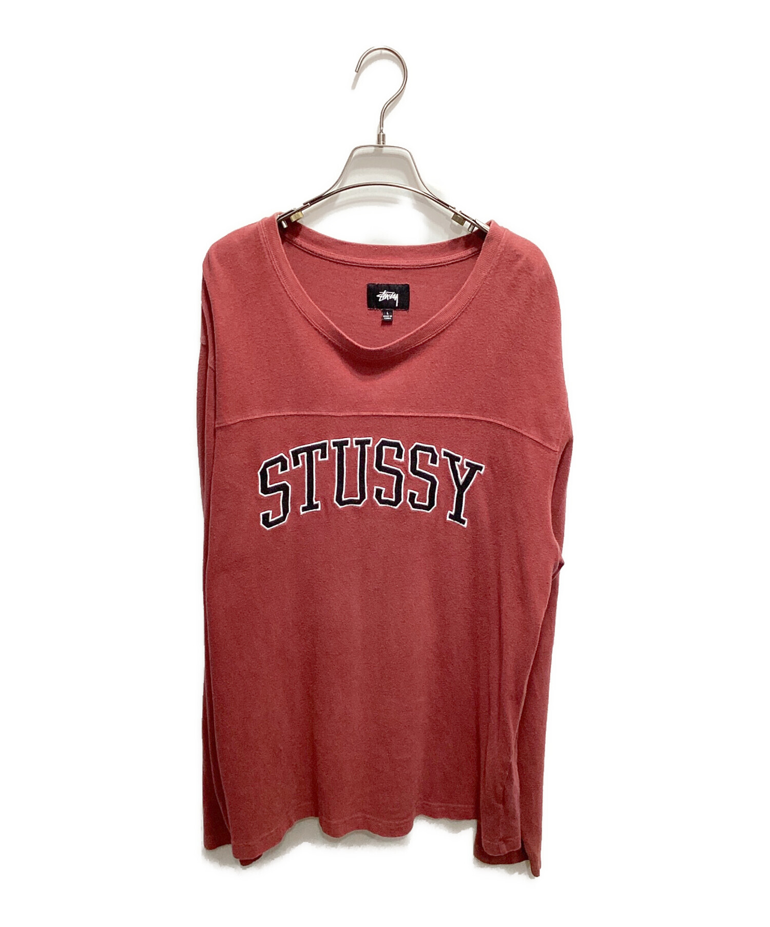 【old stussy】ロングTシャツ　ヴィンテージ　サイズXL 赤 中古・古着通販】stussy (ステューシー) ロングスリーブTシャツ レッド
