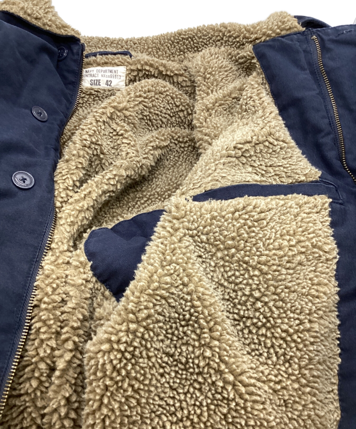 中古・古着通販】waiper (ワイパー) N-1デッキジャケット ネイビー