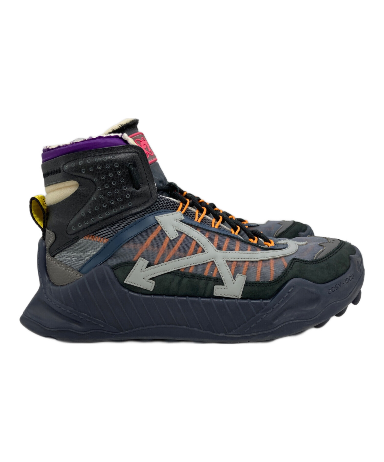 中古・古着通販】OFFWHITE (オフホワイト) high-top sneakers ブラック 