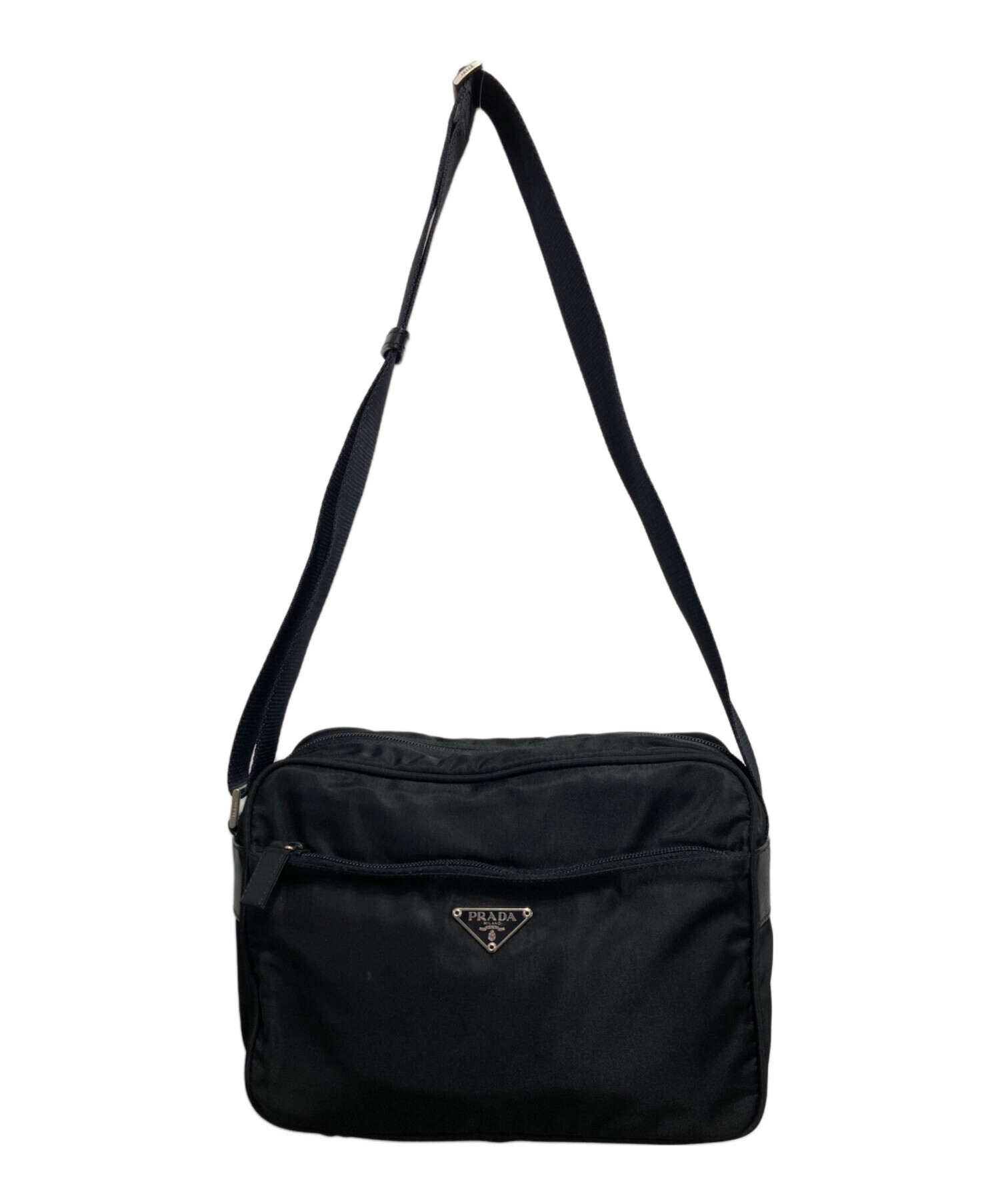 中古・古着通販】PRADA (プラダ) ナイロンショルダーバッグ ブラック