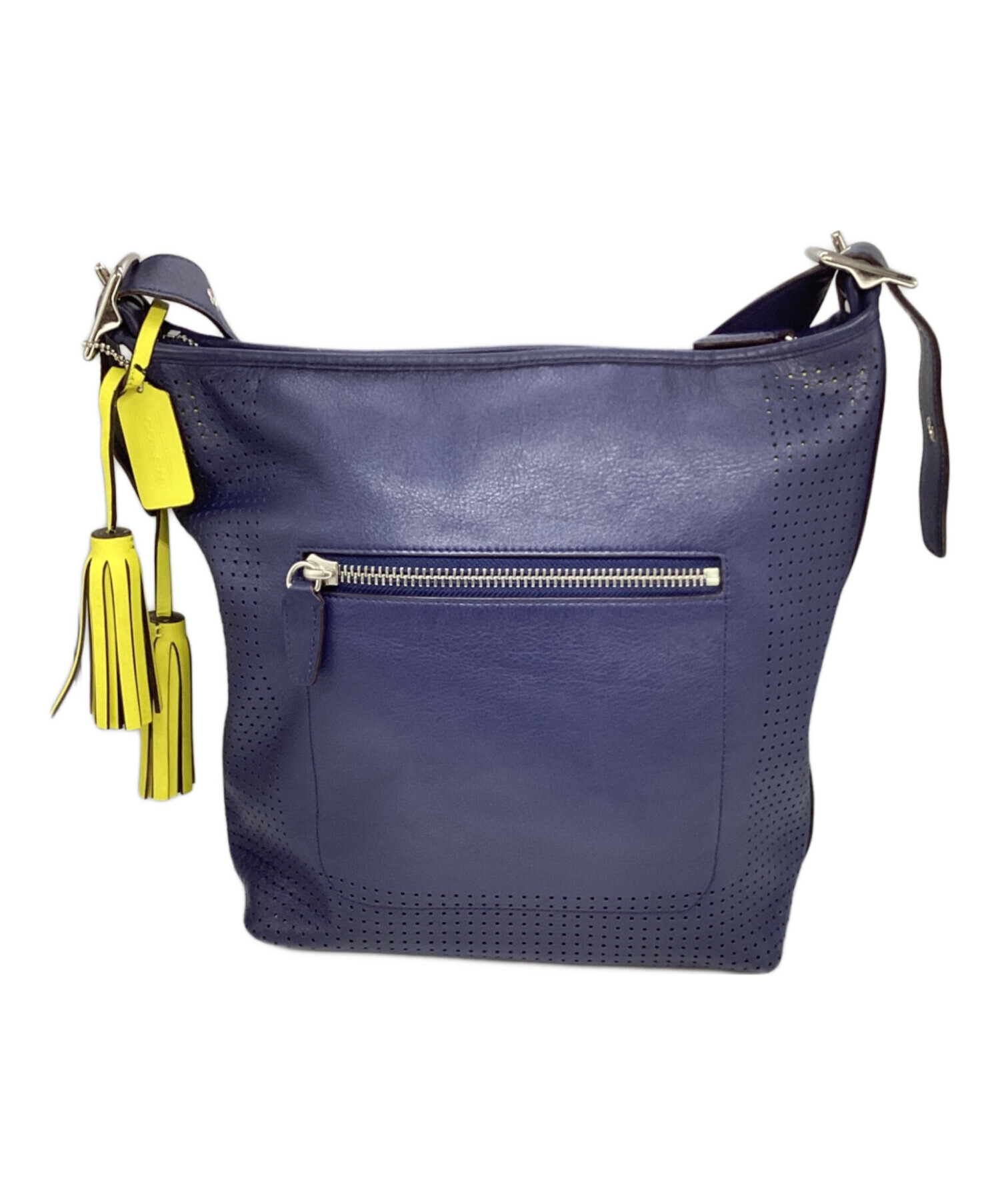 中古・古着通販】COACH (コーチ) パンチングタッセルショルダーバッグ