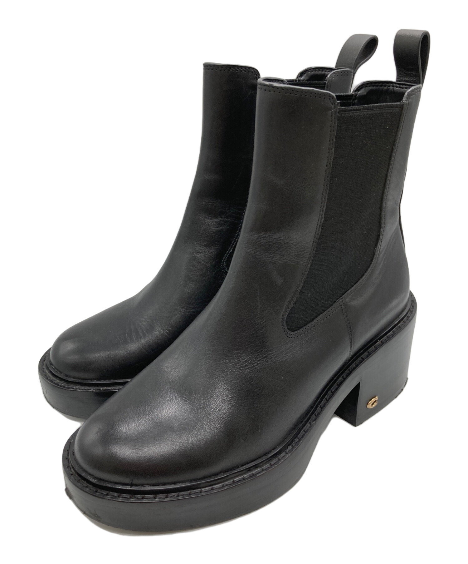 中古・古着通販】COACH (コーチ) キンスリーサイドゴアヒールブーツ