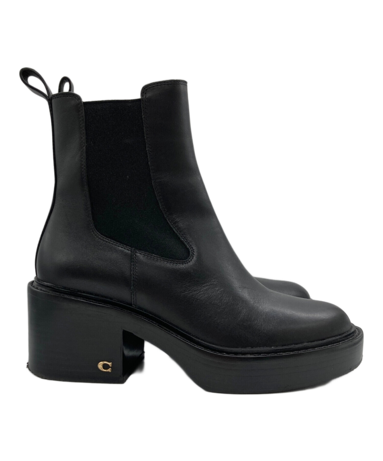 中古・古着通販】COACH (コーチ) キンスリーサイドゴアヒールブーツ