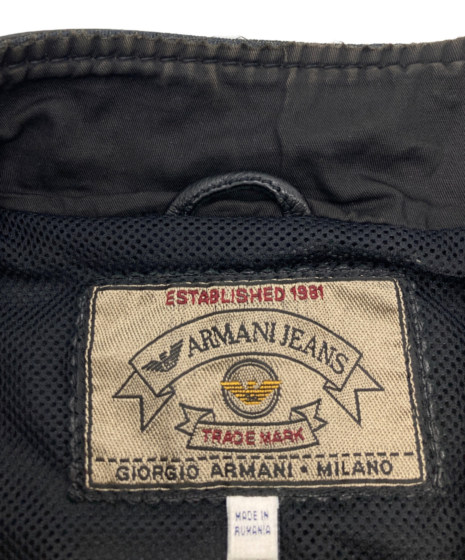 アルマーニジーンズ 80s リバーシブルジップアップジャケット フリース