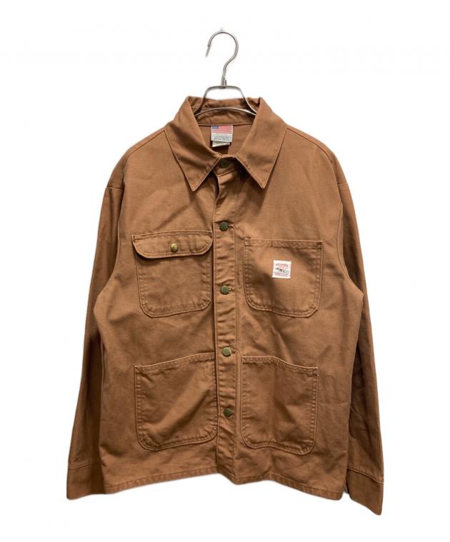 USA製 POINTER BRAND ダック地 カバーオール ジャケット L キャメル 犬