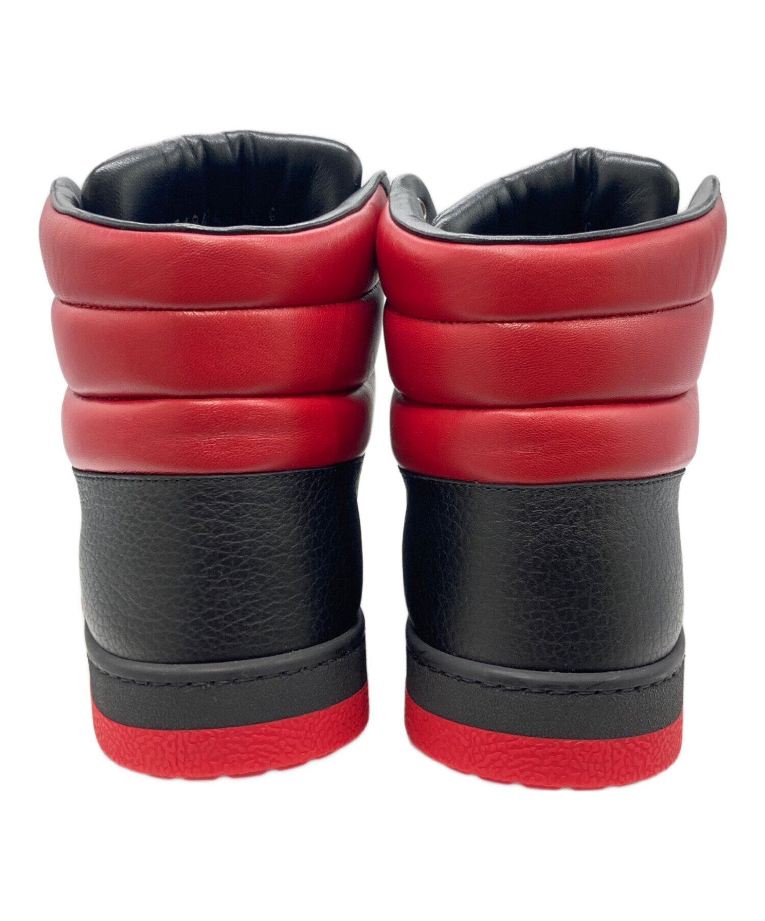 中古・古着通販】GUCCI (グッチ) レザーハイカットスニーカー ブラック