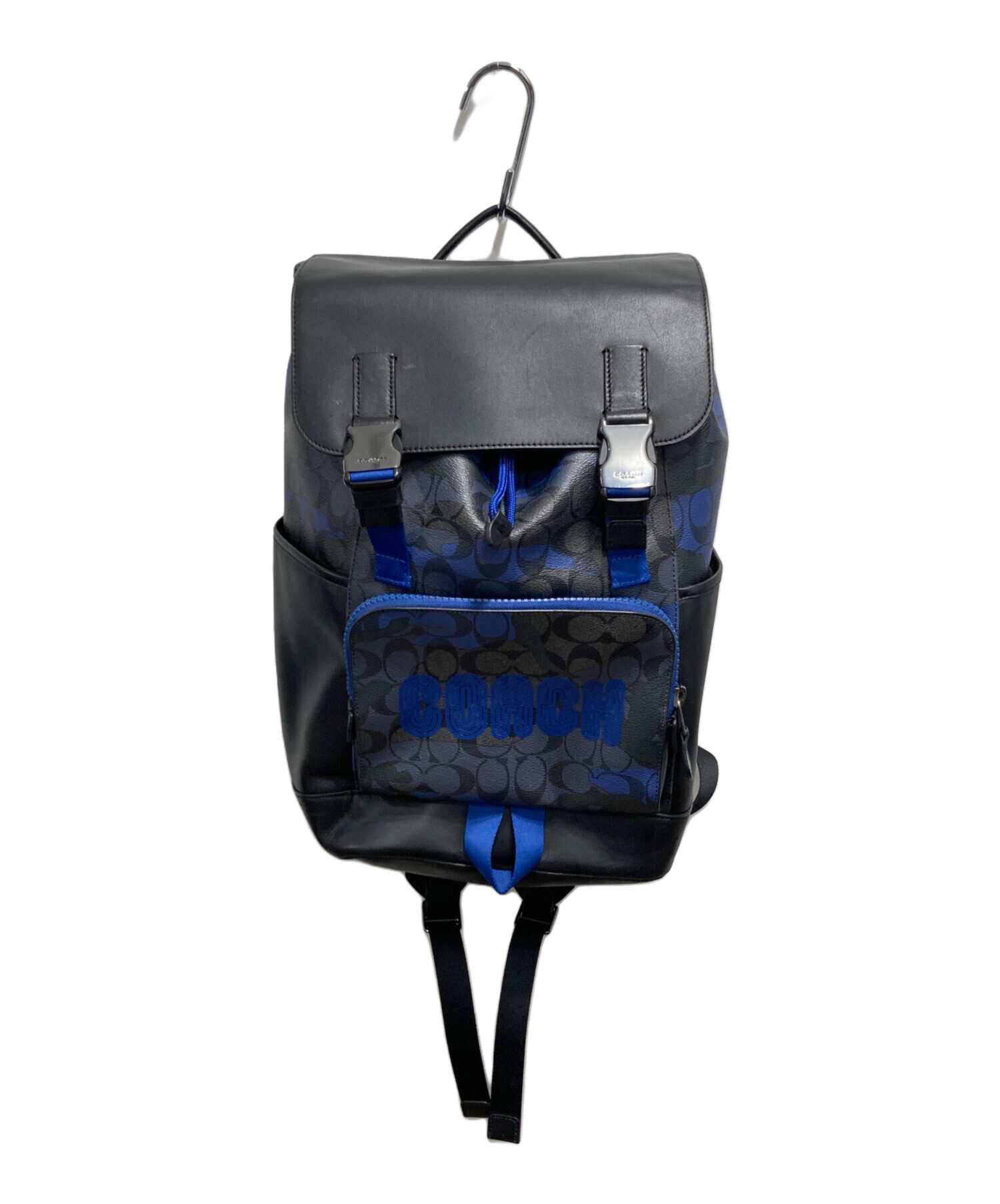 極美品 COACH コーチ トラックバックパック リュック シグネチャ 中古・古着通販】COACH (コーチ) トラック バックパック