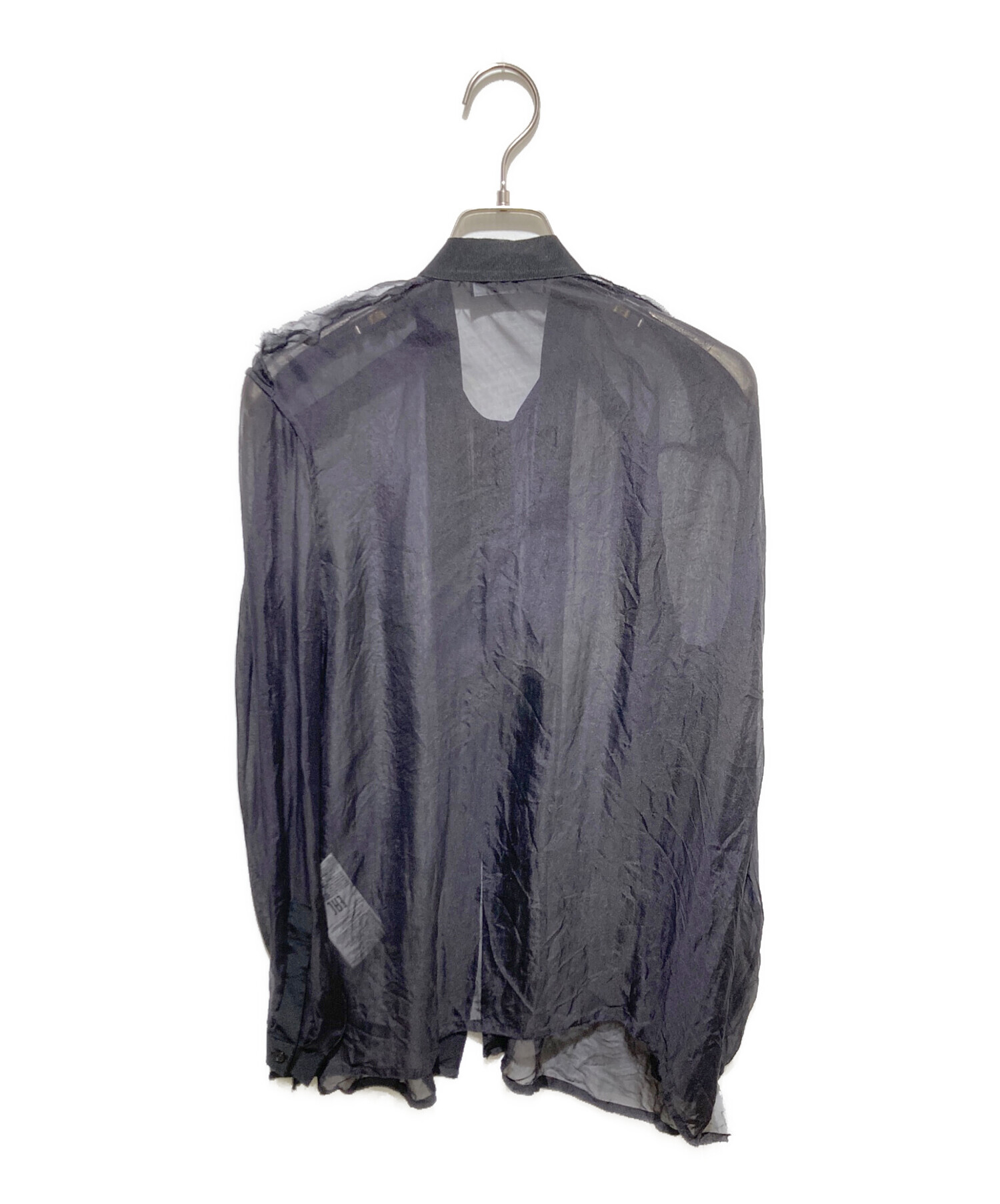 中古・古着通販】DIESEL (ディーゼル) ロゴテープシアーブラウス 
