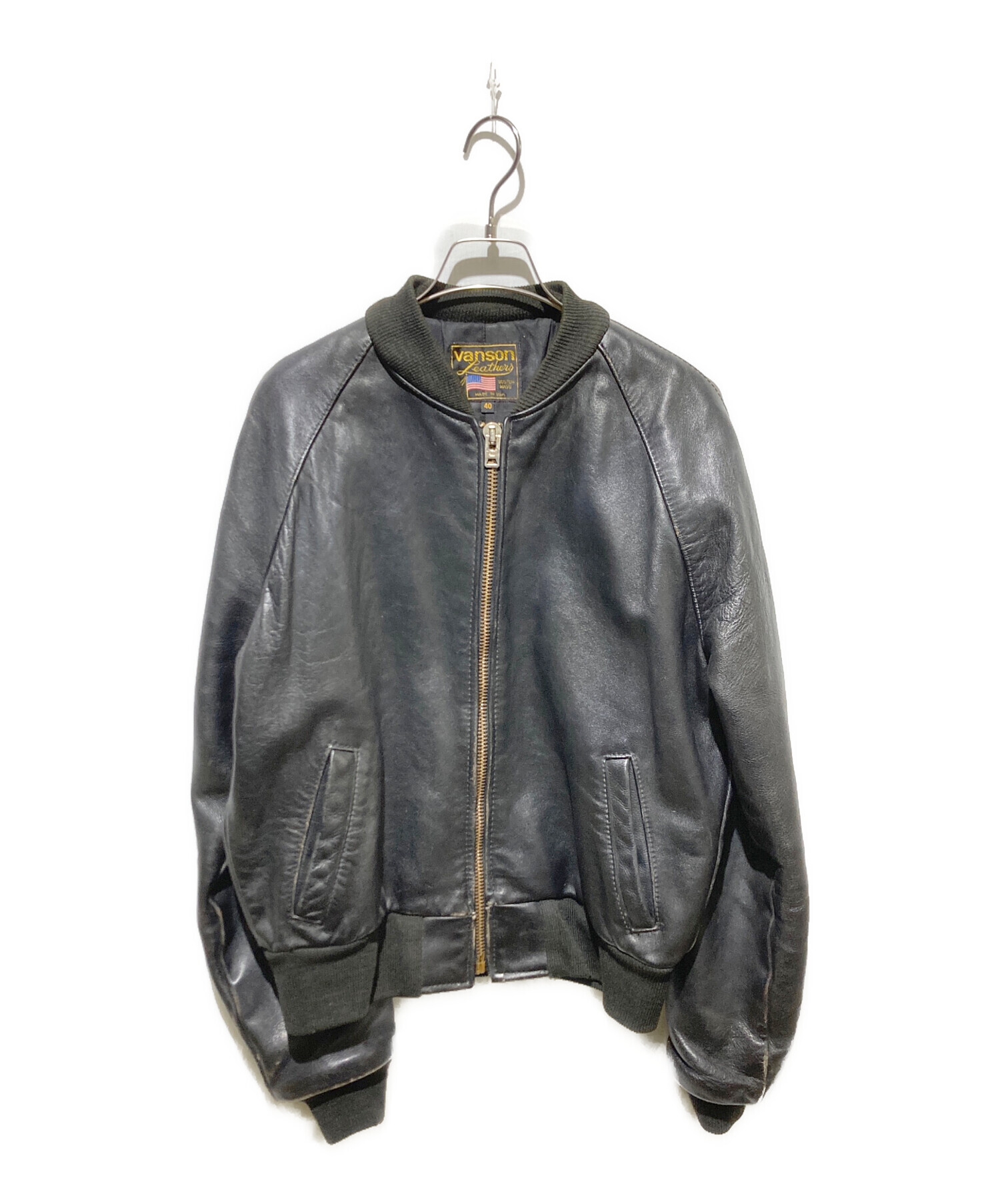 中古・古着通販】VANSON (バンソン) レザージャケット/Team Jacket