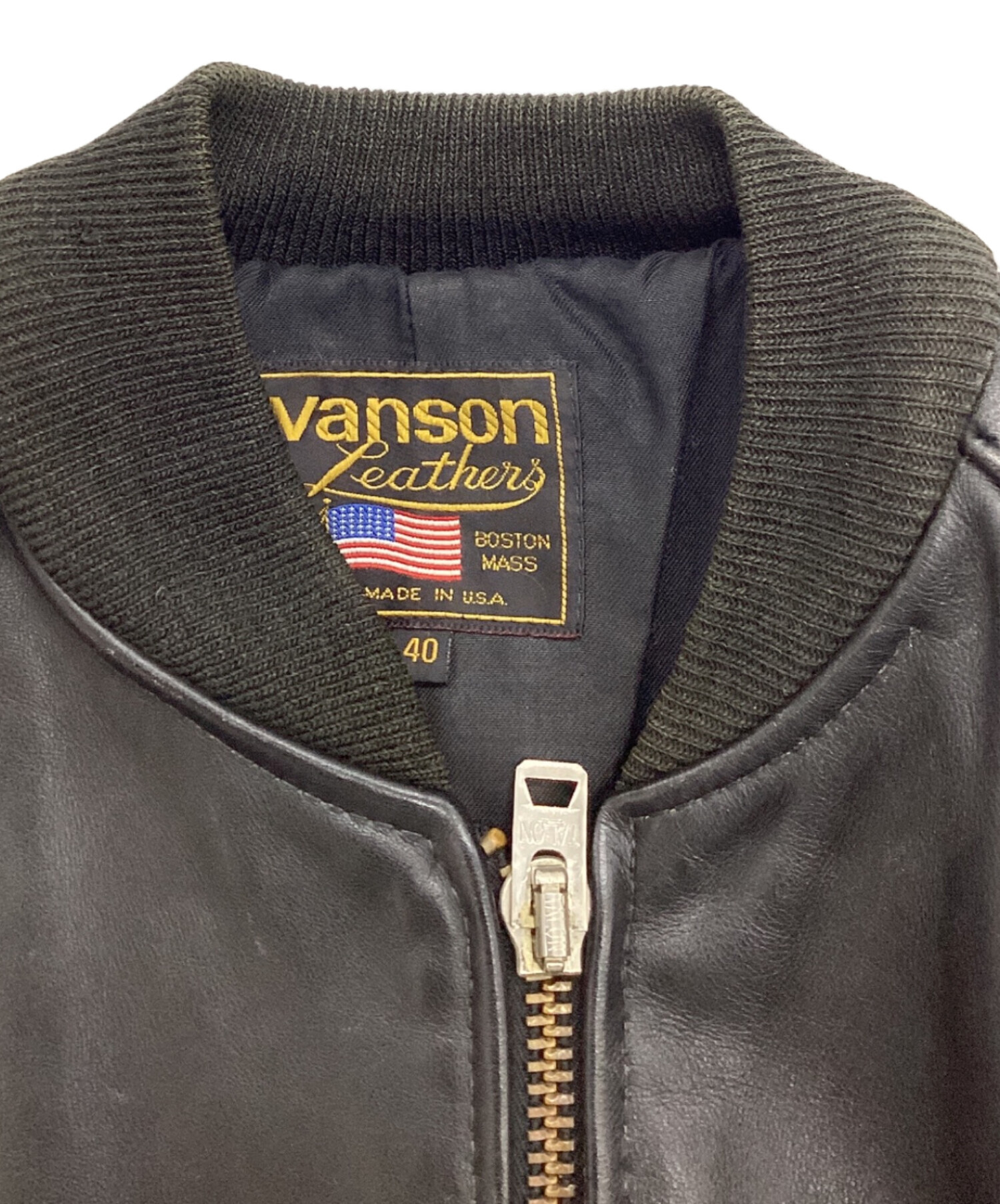 中古・古着通販】VANSON (バンソン) レザージャケット/Team Jacket