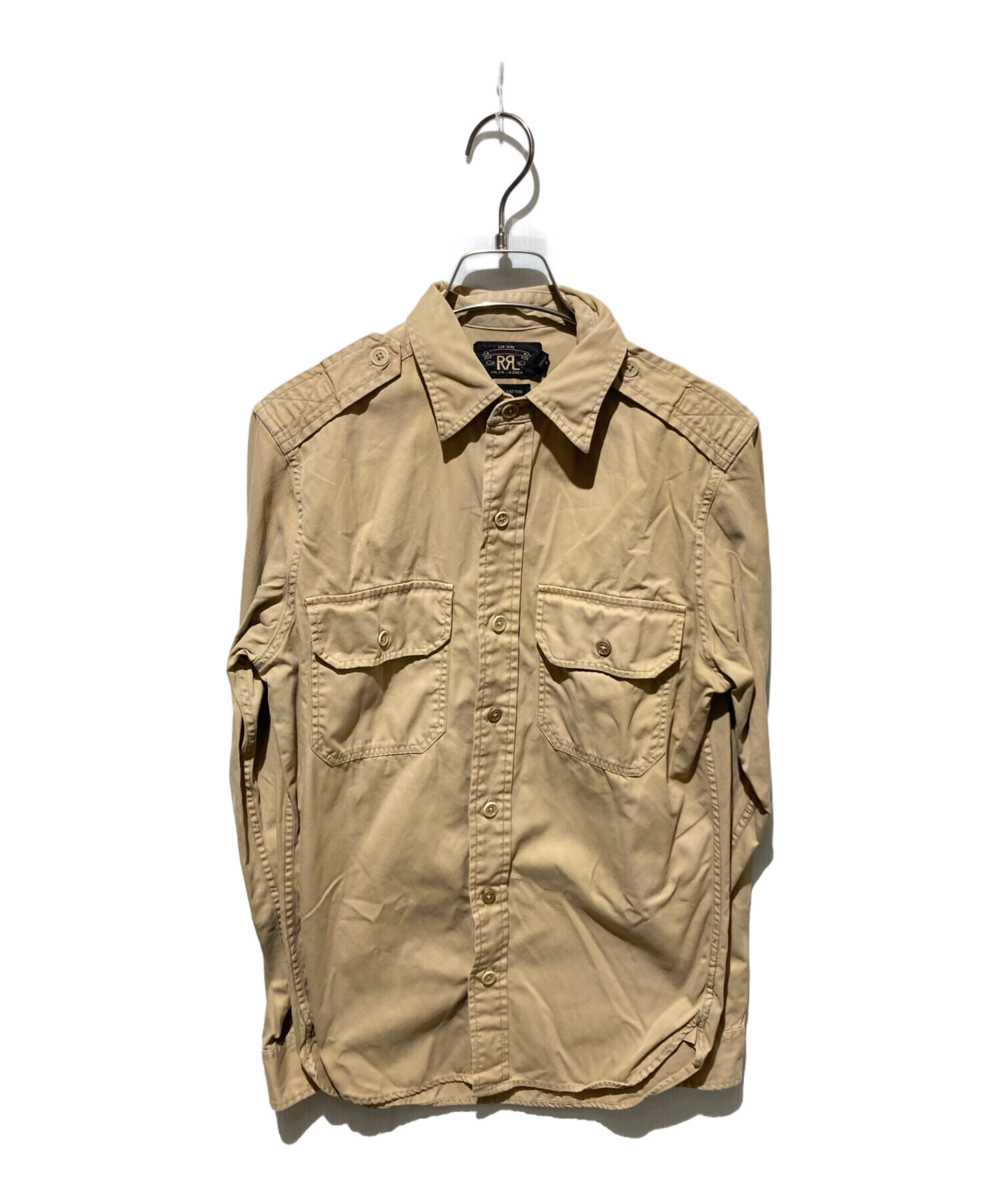 中古・古着通販】RRL (ダブルアールエル) エポレットシャツ ベージュ