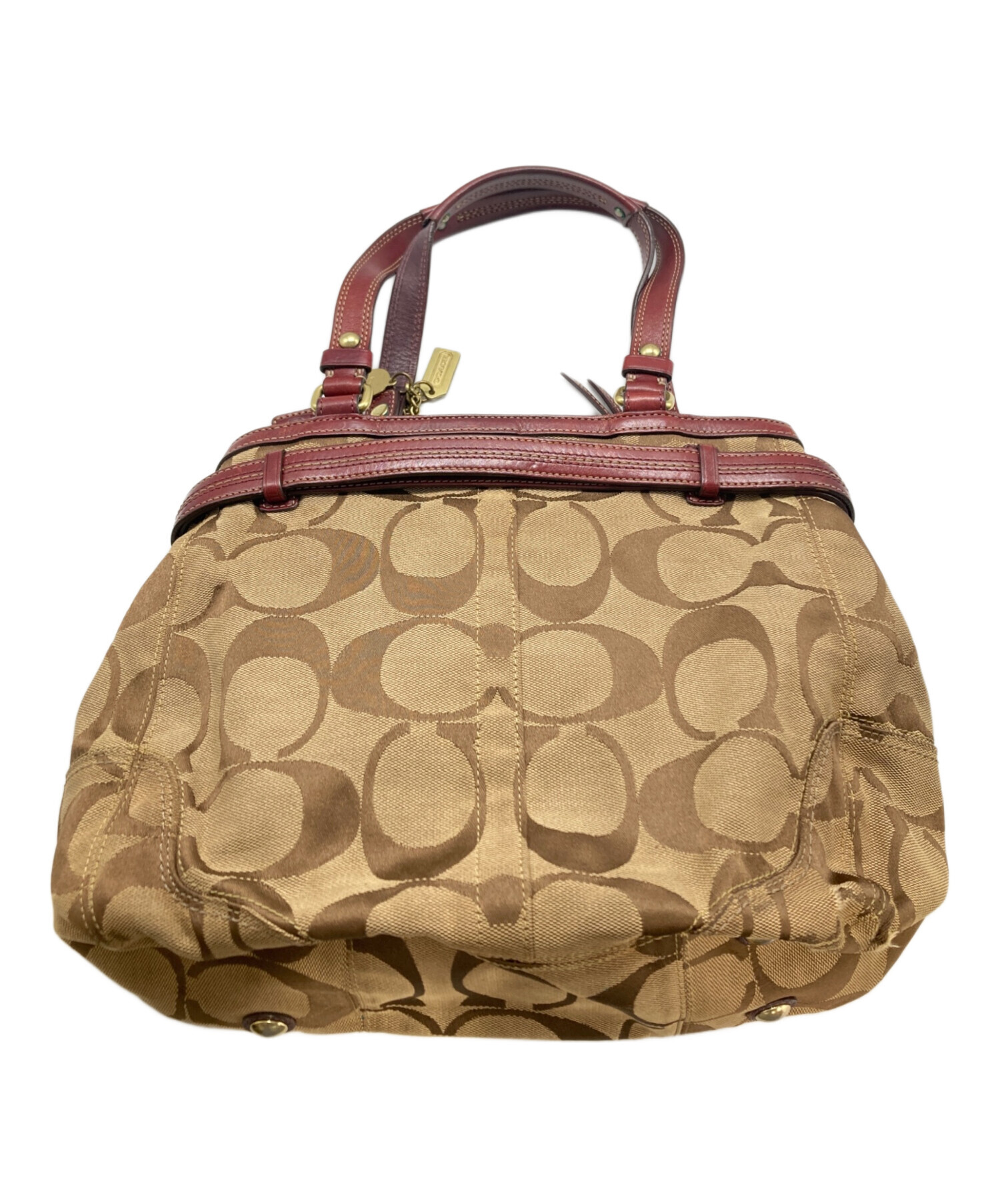 中古・古着通販】COACH (コーチ) シグネチャー トートバッグ ベージュ