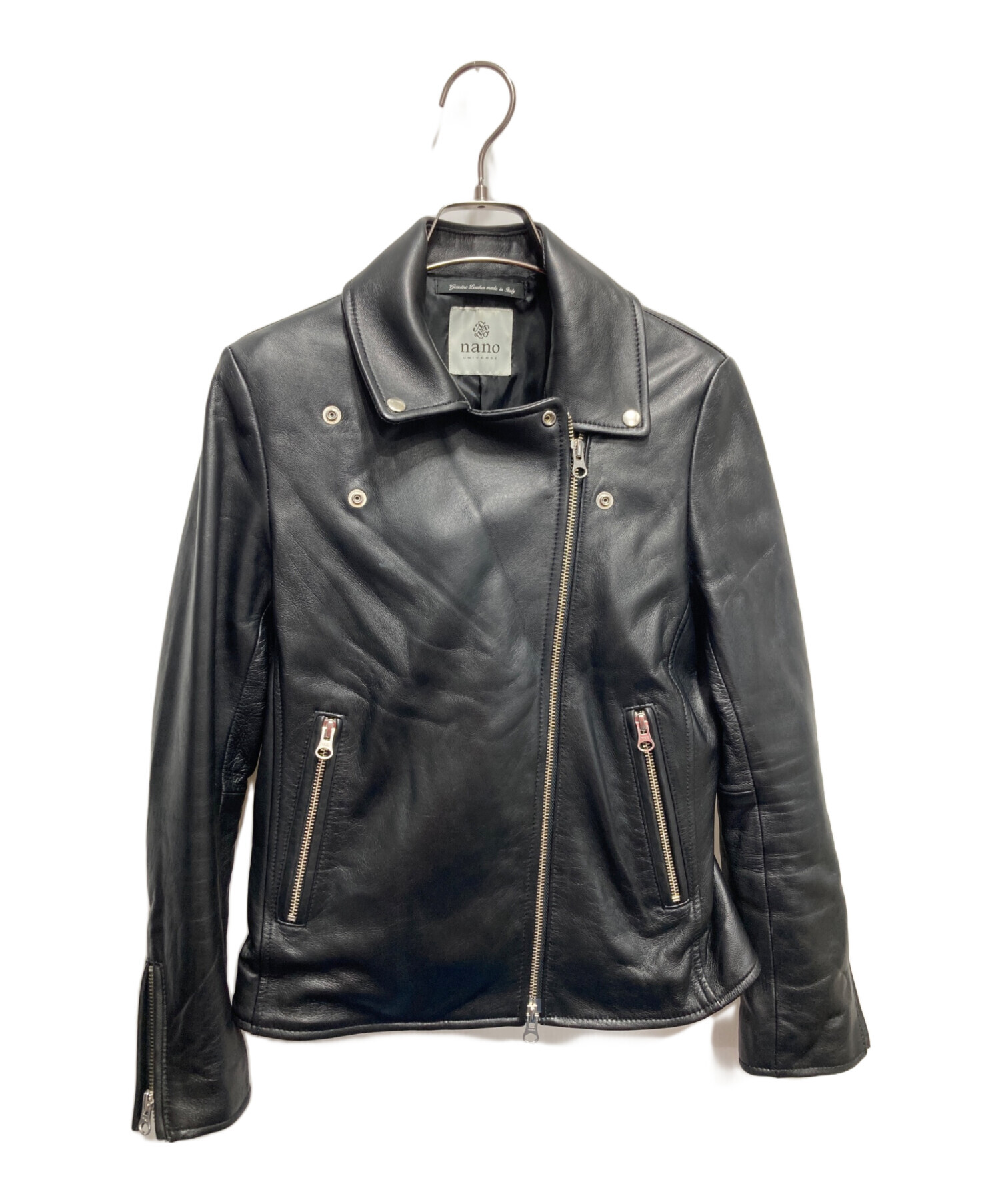 新品ナノユニバースラムレザーUKダブルライダース定価46200円S 2025年最新】Yahoo!オークション -ナノユニバース ダブル