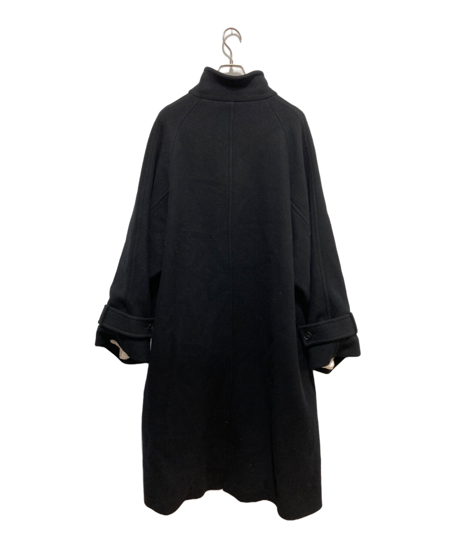 soe BaggySleeveLongCoat サイズ1 ブラックウール100% 中古・古着通販】SOE (ソーイ) Baggy Sleeve Long Coat ブラック