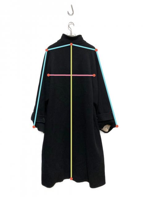 soe BaggySleeveLongCoat サイズ1 ブラックウール100% 中古・古着通販】SOE (ソーイ) Baggy Sleeve Long Coat ブラック
