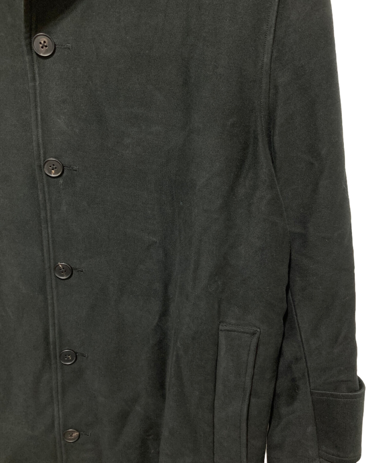 中古・古着通販】nonnotte (ノノット) SPLIT RAGLAN OVERCOAT ブラック