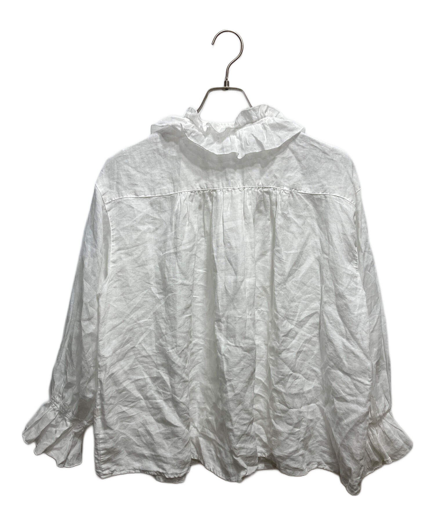 ネストローブ リネンラミーフリル2wayブラウス リネンラミーフリル2way