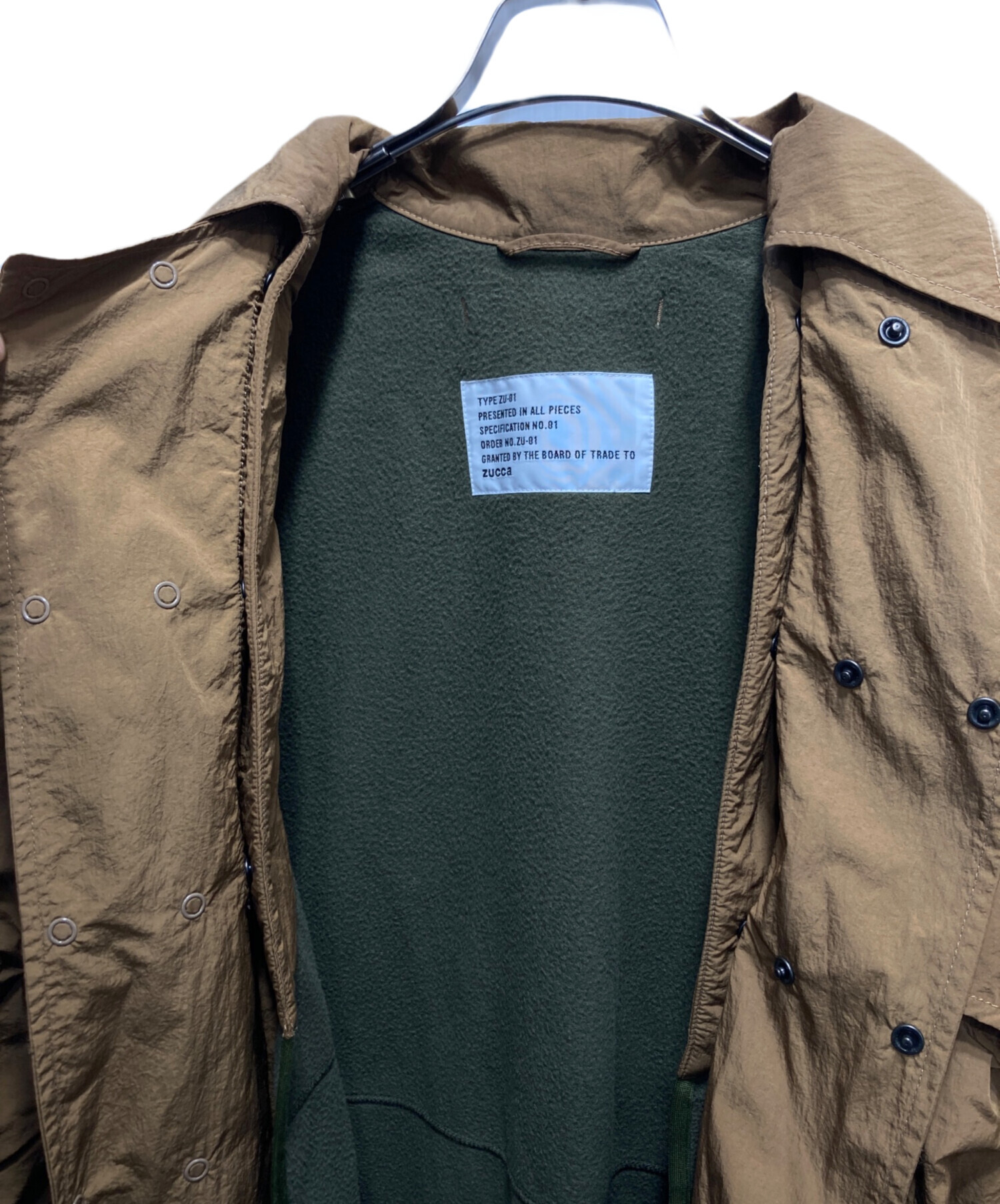 中古・古着通販】ZUCCA (ズッカ) レイヤードロングミリタリーコート