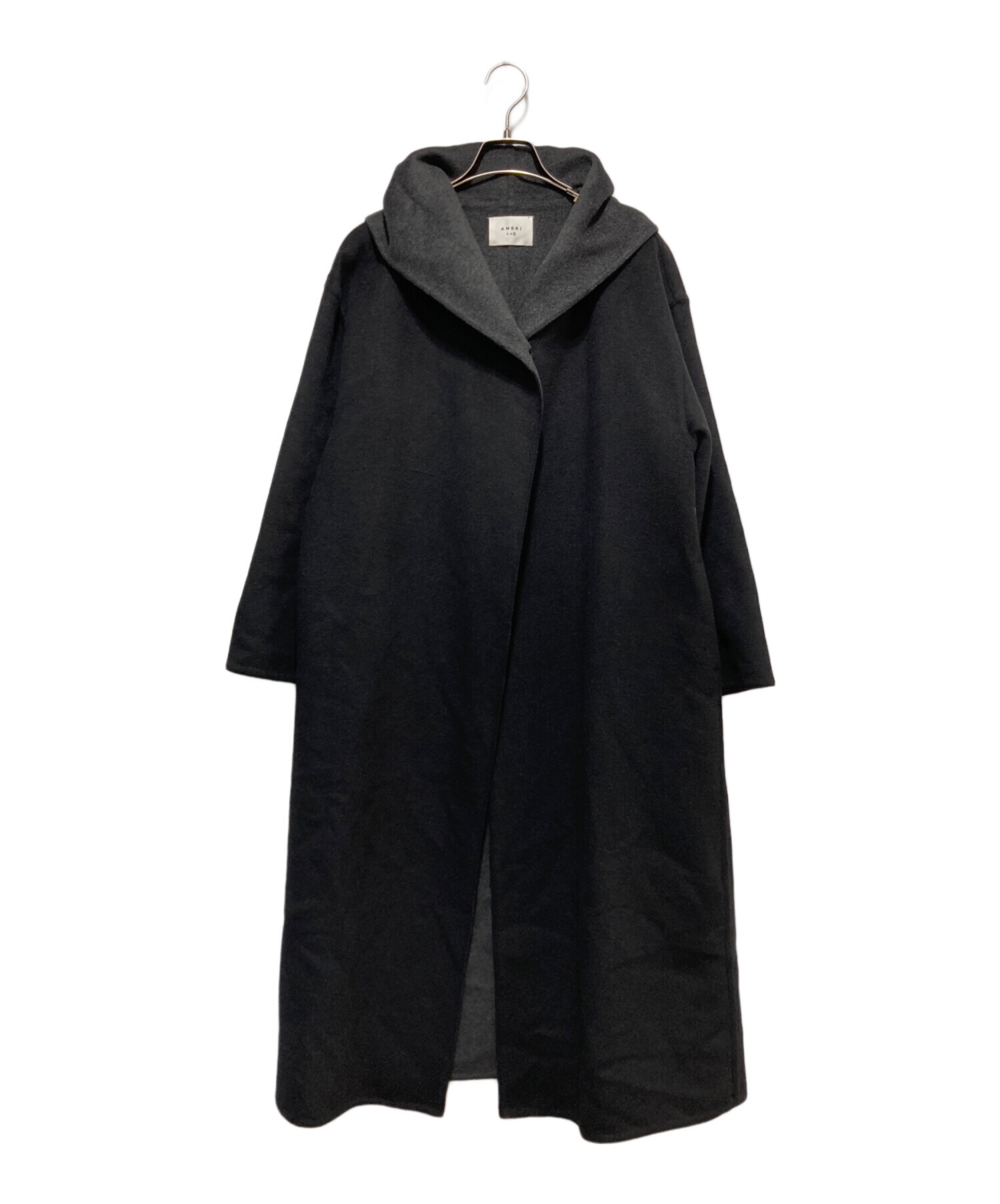 中古・古着通販】AMERI (アメリ) REVER HOODED COAT ブラック サイズ