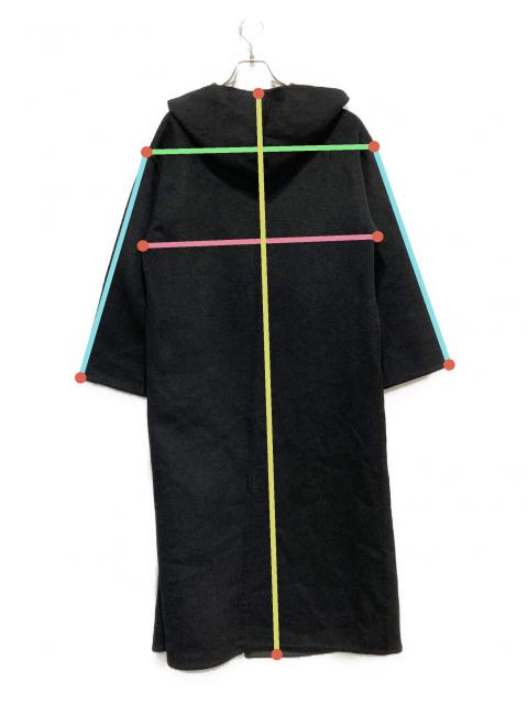 中古・古着通販】AMERI (アメリ) REVER HOODED COAT ブラック サイズ