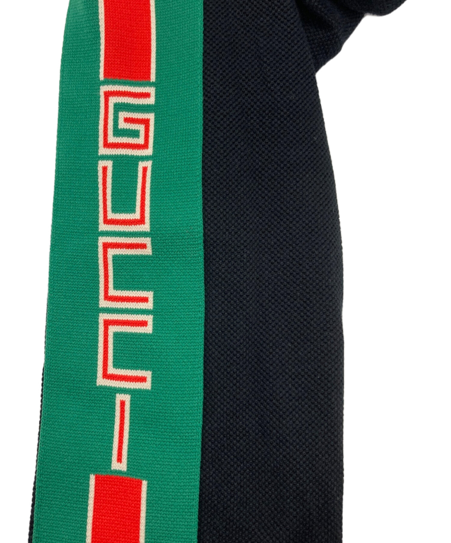 中古・古着通販】GUCCI (グッチ) アームロゴラインスリーブポロシャツ