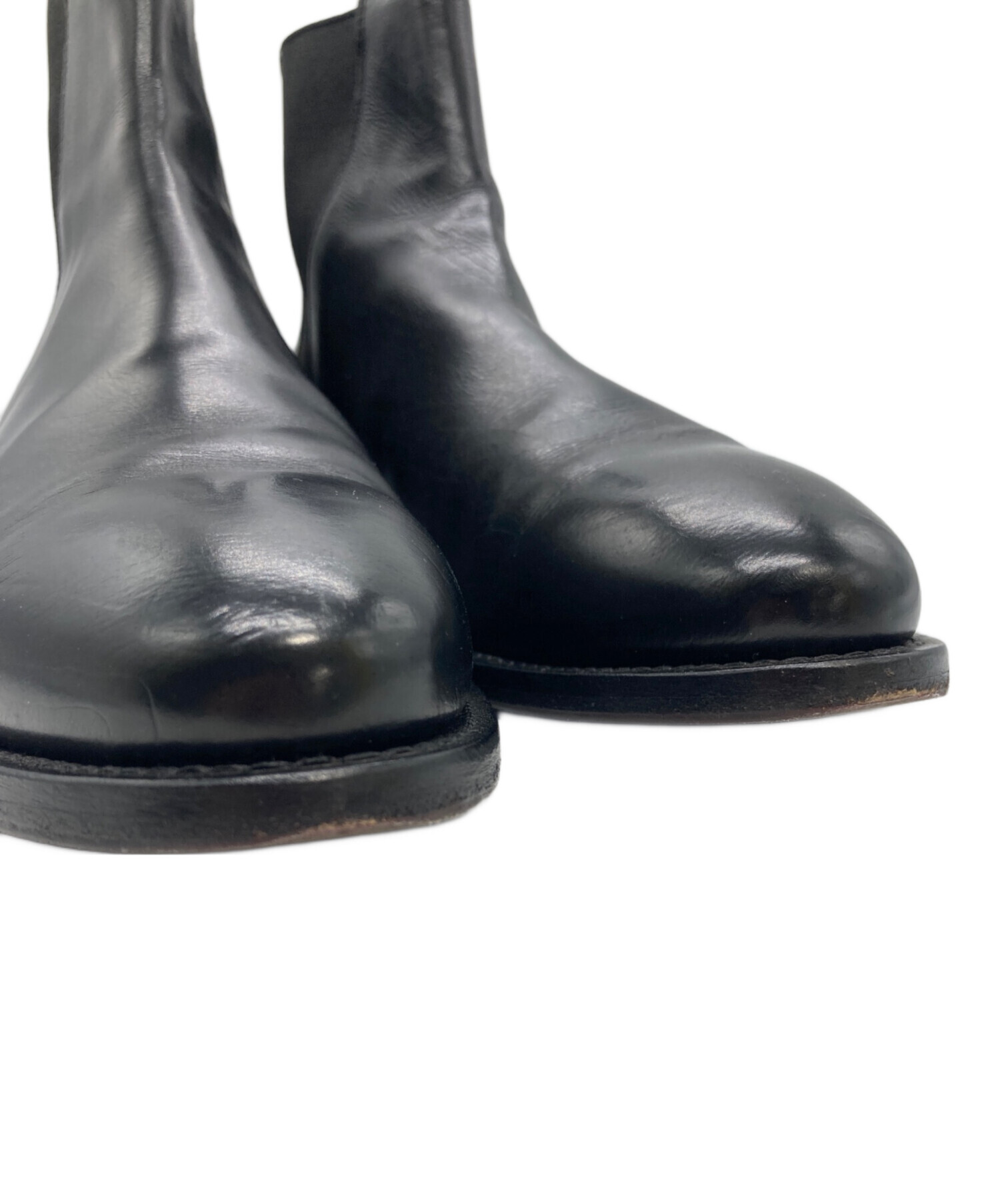 ブッテロ BUTTERO 26 サイドゴアブーツ 本革 シボレザー 黒 イタリア ブッテロ BUTTERO 26 サイドゴアブーツ 本革 シボレザー 黒 イタリア
