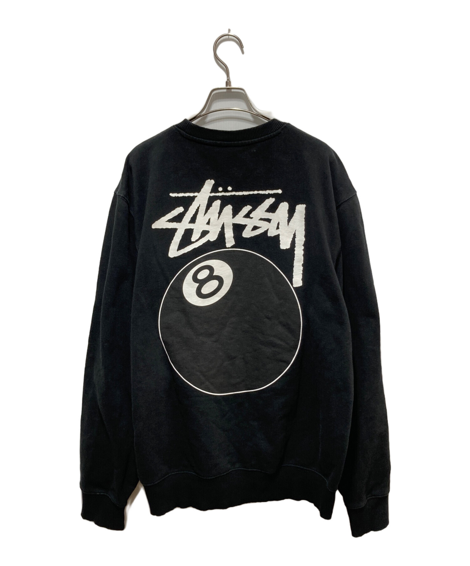 STUSSY ステューシー　ブラック スウェット L 中古・古着通販】stussy (ステューシー) 8ボールスウェット ブラック