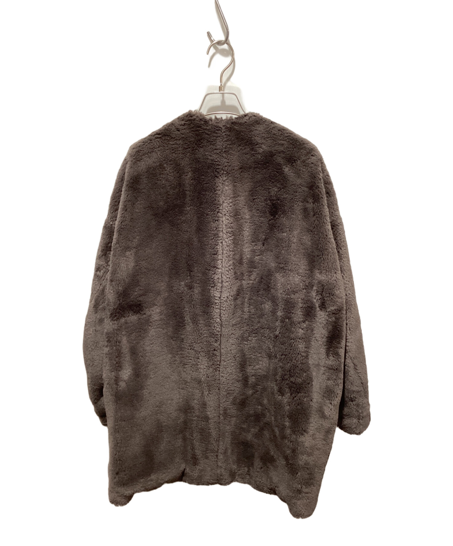 カレンソロジーブラウンファーコート 中古・古着通販】Curensology (カレンソロジー) フェイクファーコート