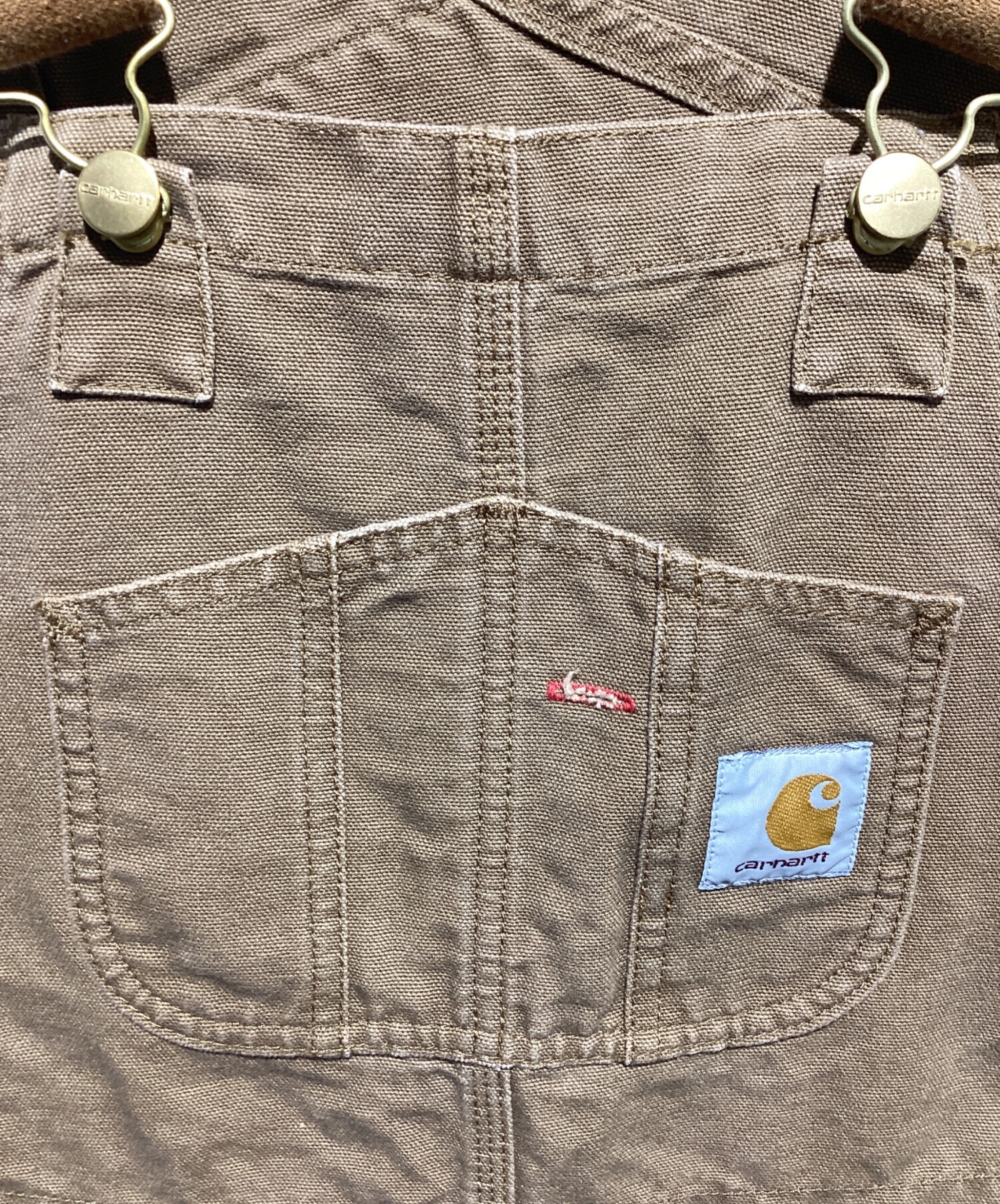 中古・古着通販】CarHartt (カーハート) ビブオーバーオール ベージュ