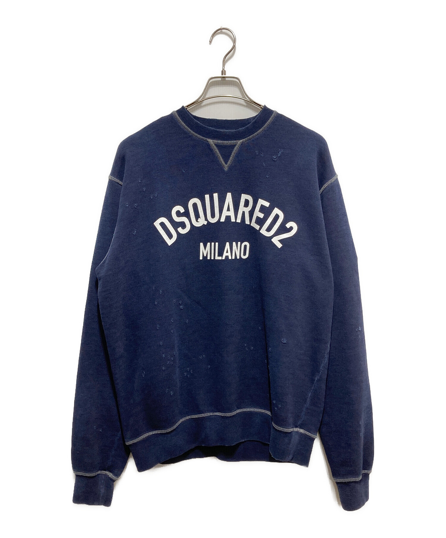 新品】DSQUARED2 ディースクエアード ネイビー スウェット トレーナー 